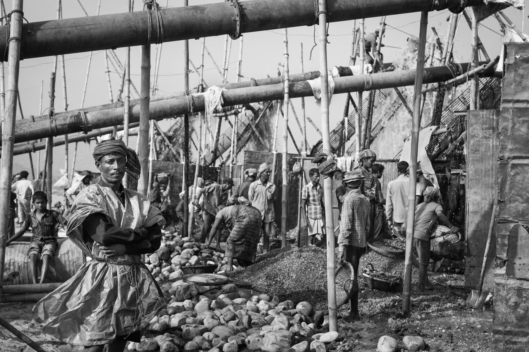 Stone diggers, Bholaganj, Bangladesh, December 2015