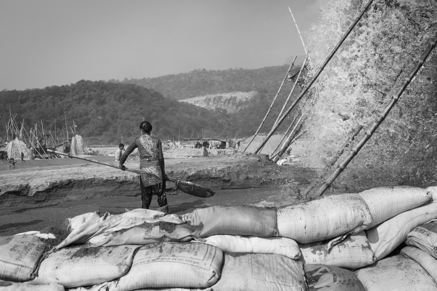 Bholaganj stone extraction site along the Dholai river, Bangladesh, December 2015