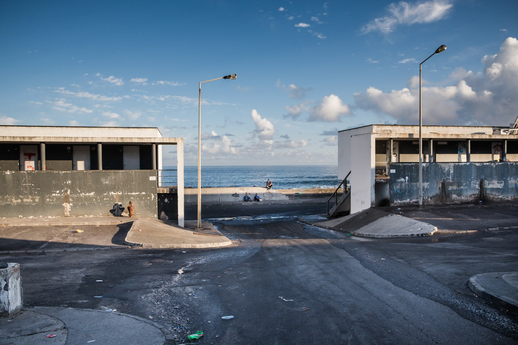 Fishing infrastructure at the port. Rabo de Peixe, Azores, September 2018