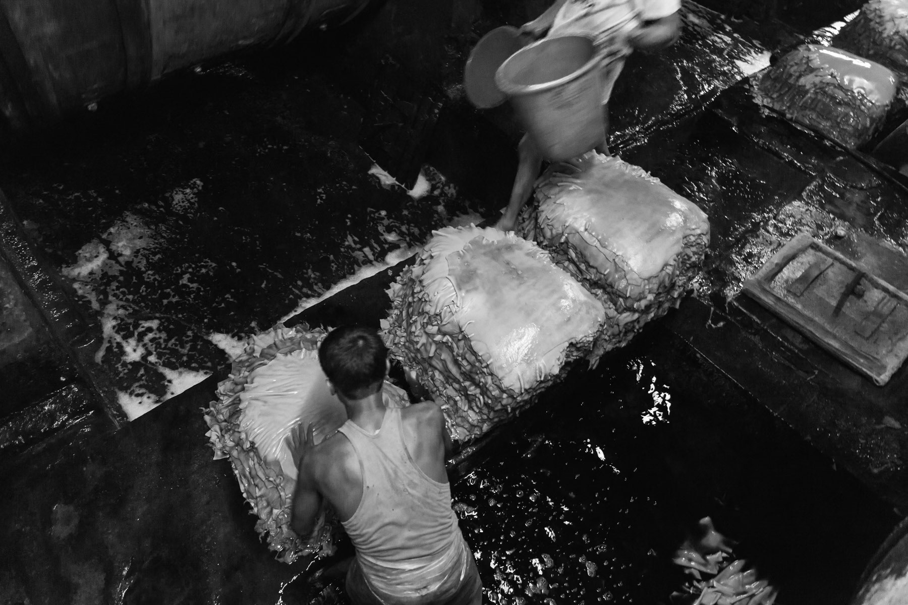 Tannery workers, Hazaibagh in Dhaka, May 2015