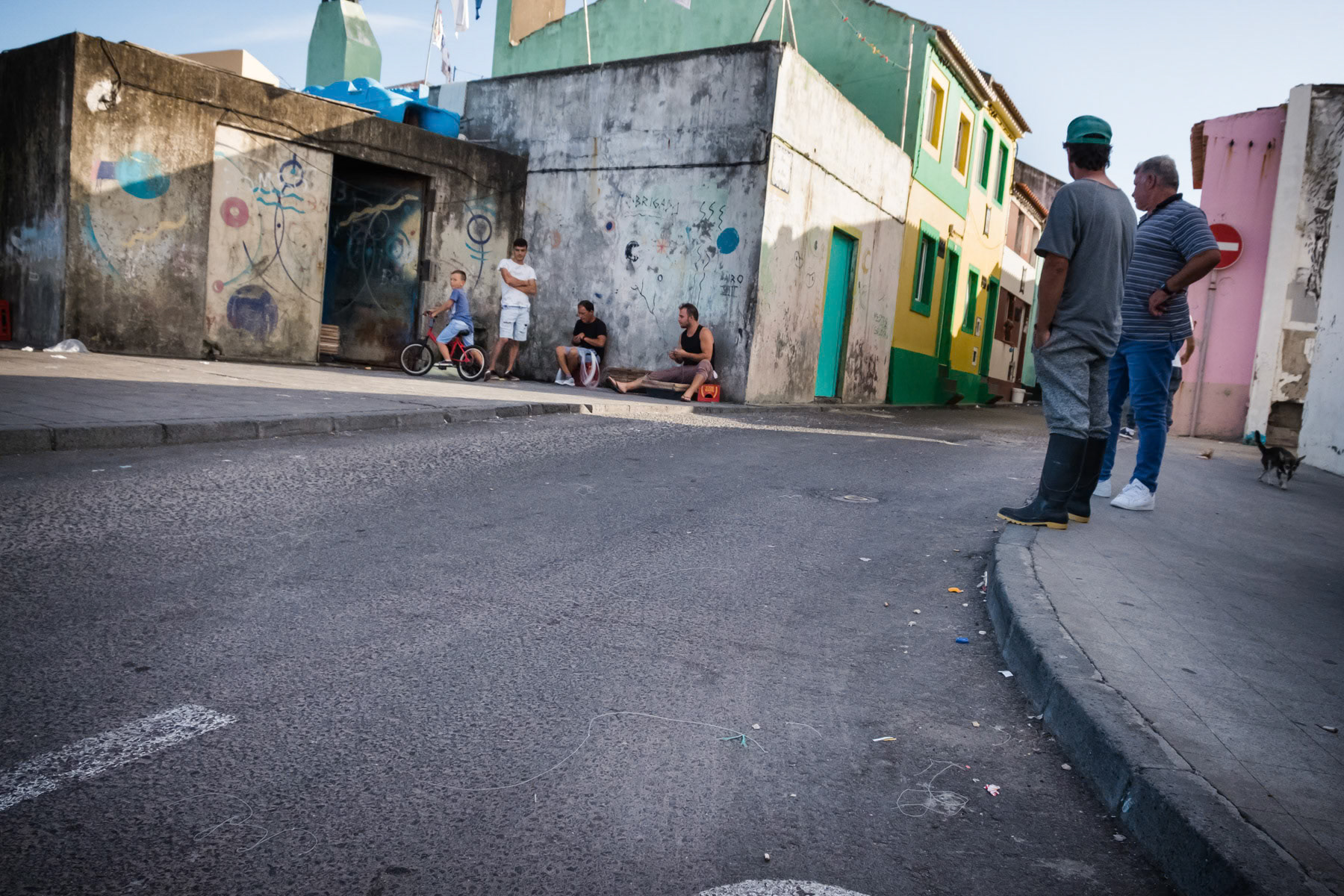 Late afternoon in the fishermen neighborhood of Rabo de Peixe, Azores, September 2018