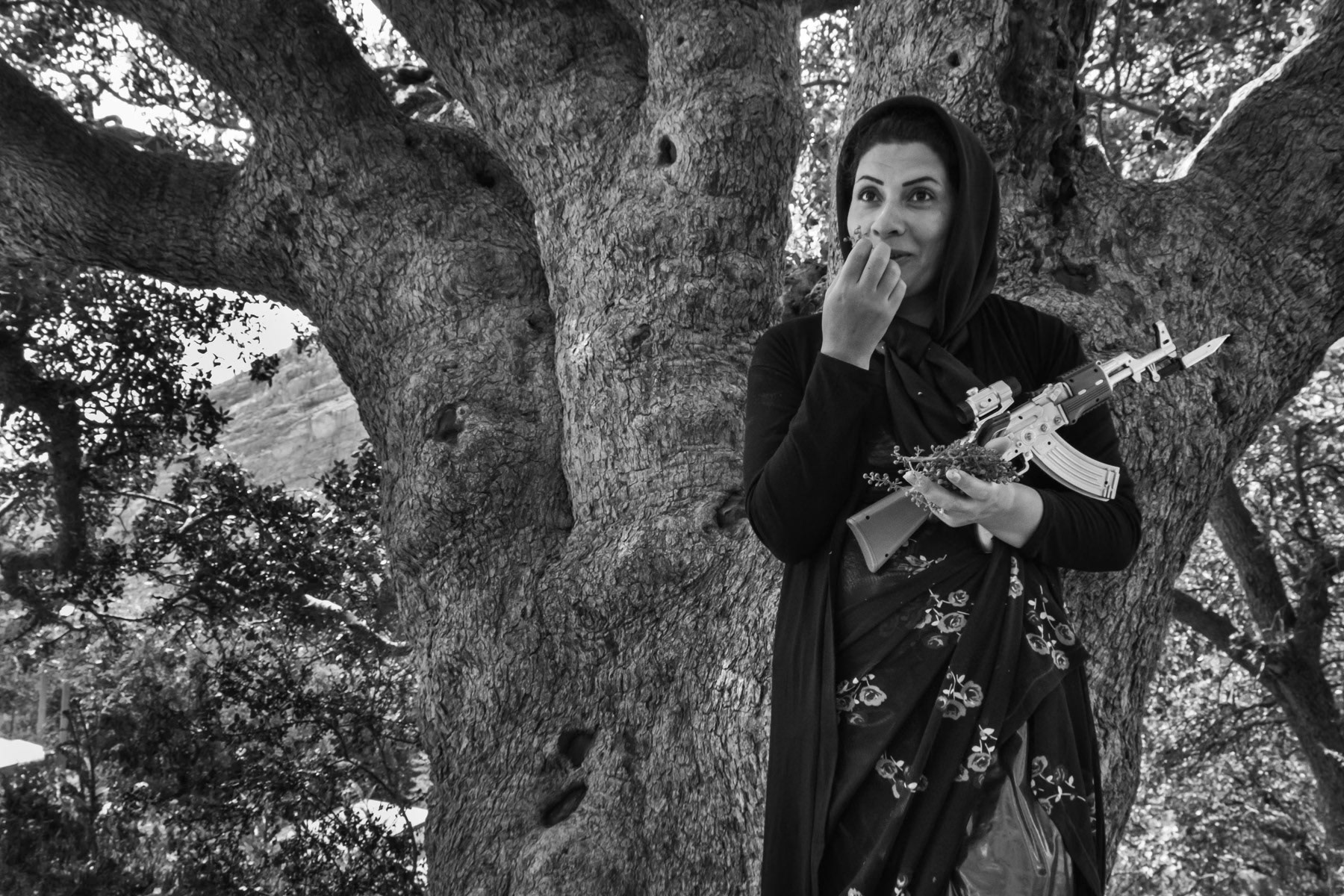 Survivors recall that during the chemical attack it smelled like flowers, apples and garlic until they started to cry, choke and be blinded. Zardeh, Kermanshah Region, Iran, April 2018
