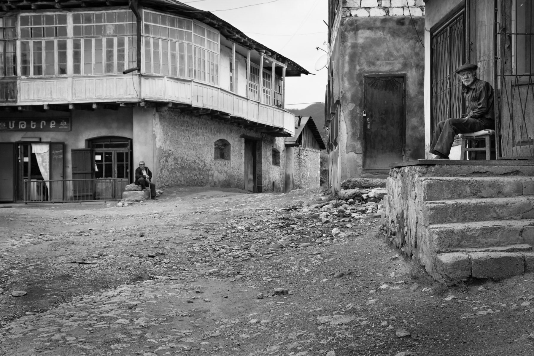 Main square in Taghlar village, Nagorno-Karabakh, July 2014