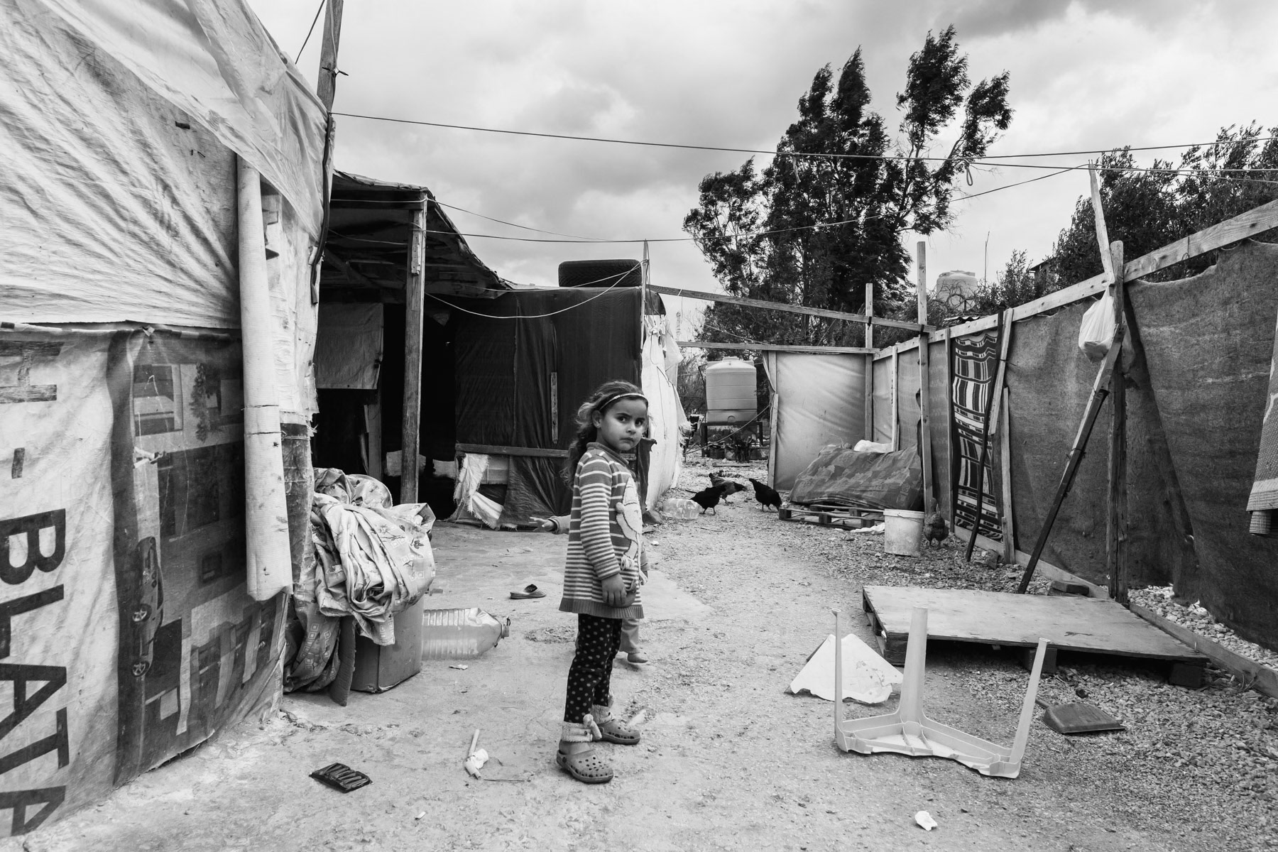 Settlement for Syrian refugees from the Homs area, Akkar in Tripoli region, Lebanon, March 2016