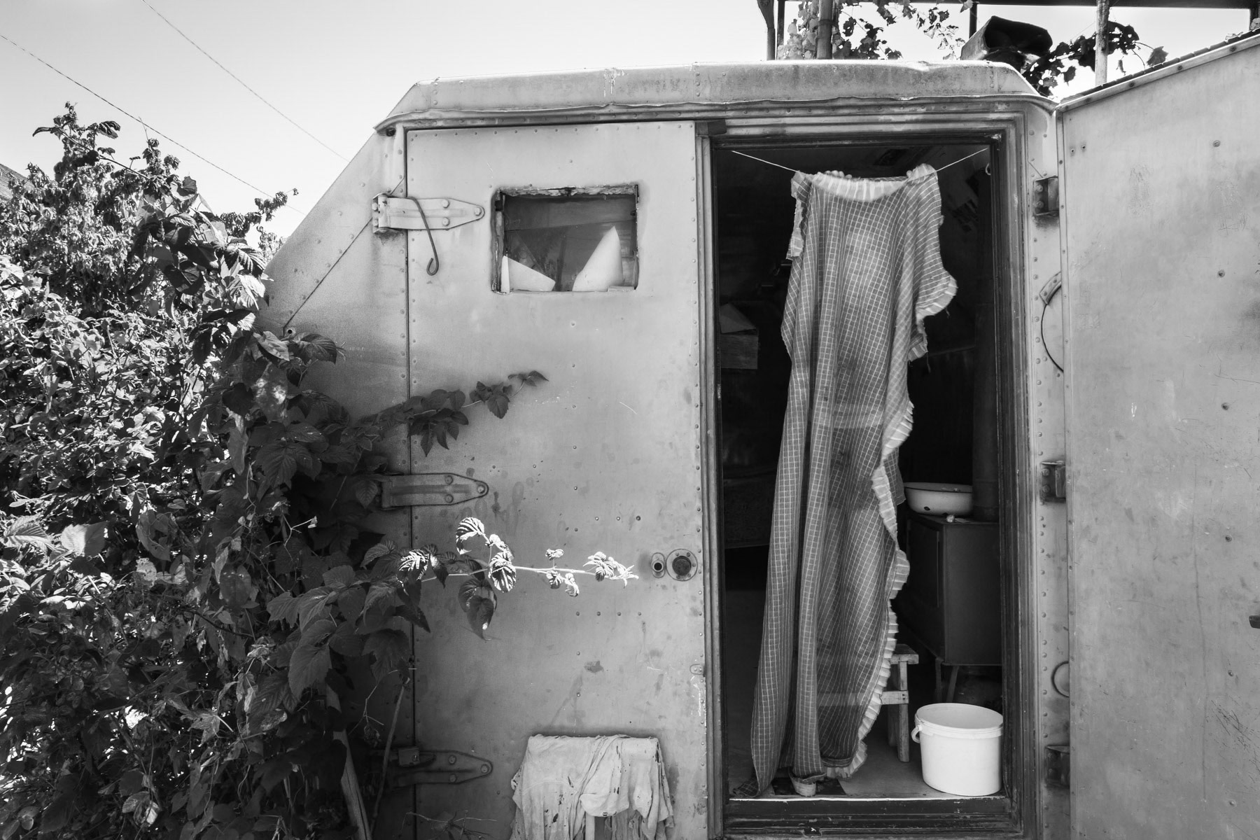Temporary solution, border village 5 kilometres away from the break-away capital of South Ossetia. Gori region, Georgia, August 2016