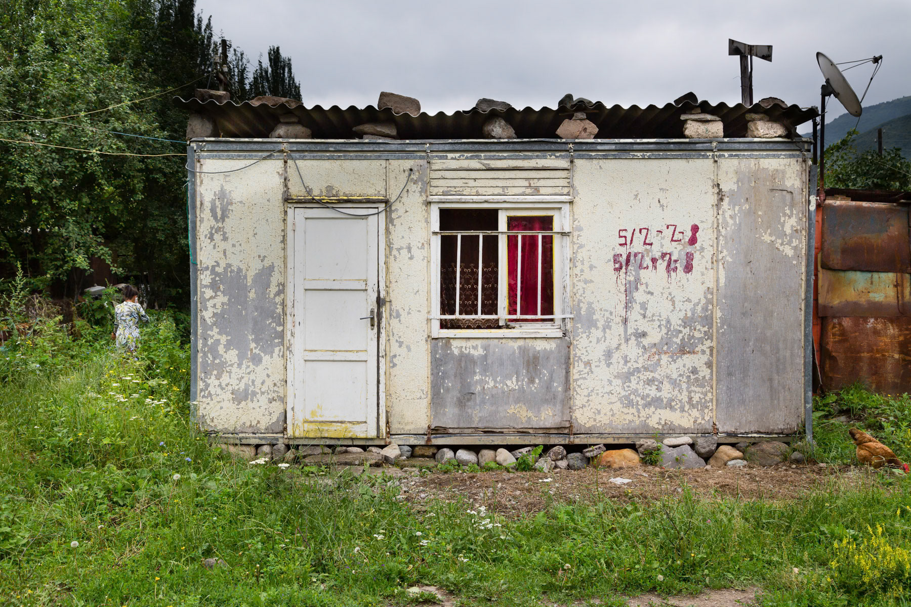 Container domik in 'Bangladesh' neighbourhood, Vanadzor, Armenia, July 2014