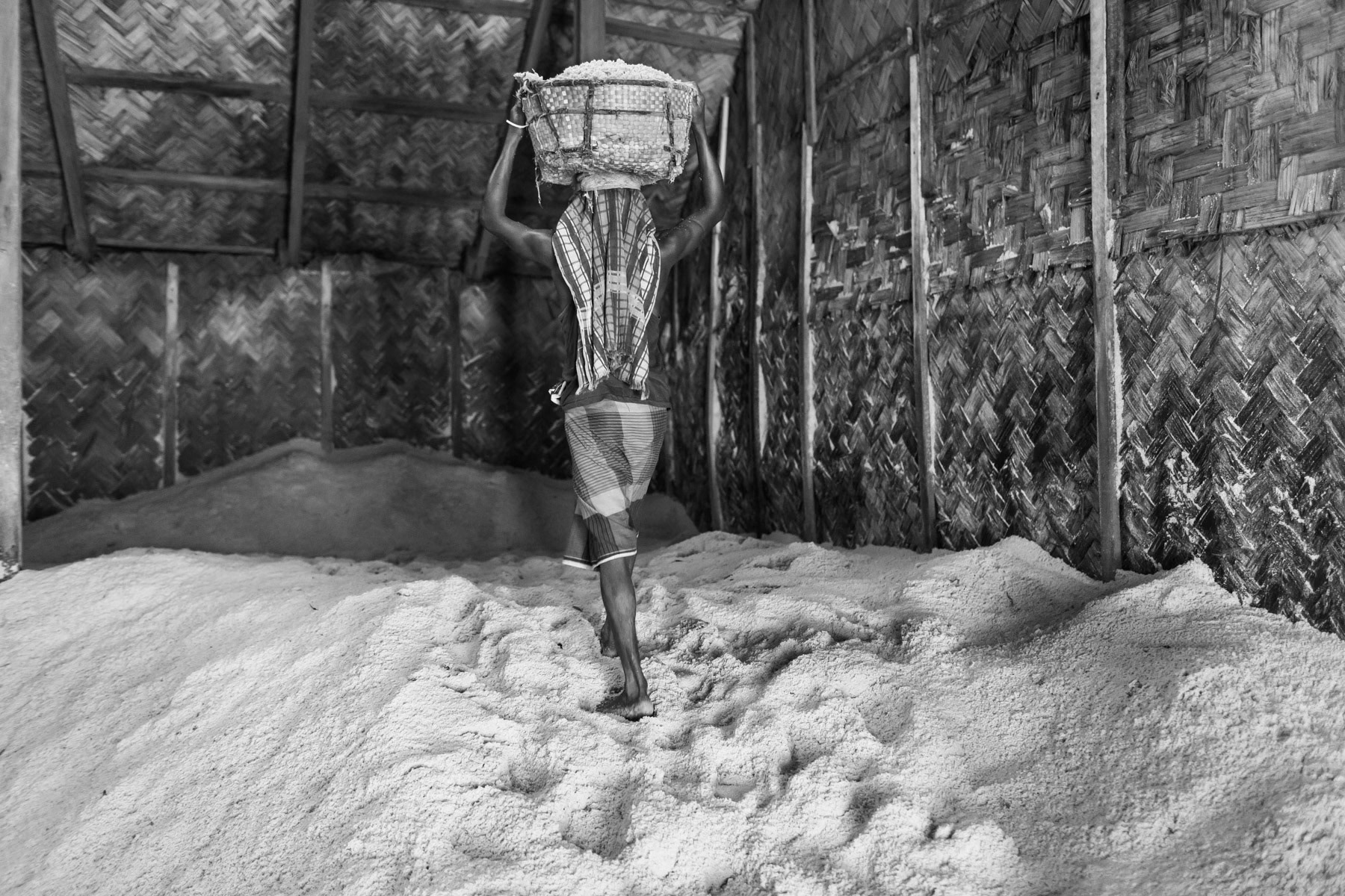 First storage place for salt before being processed, Chittagong, Bangladesh, October 2014