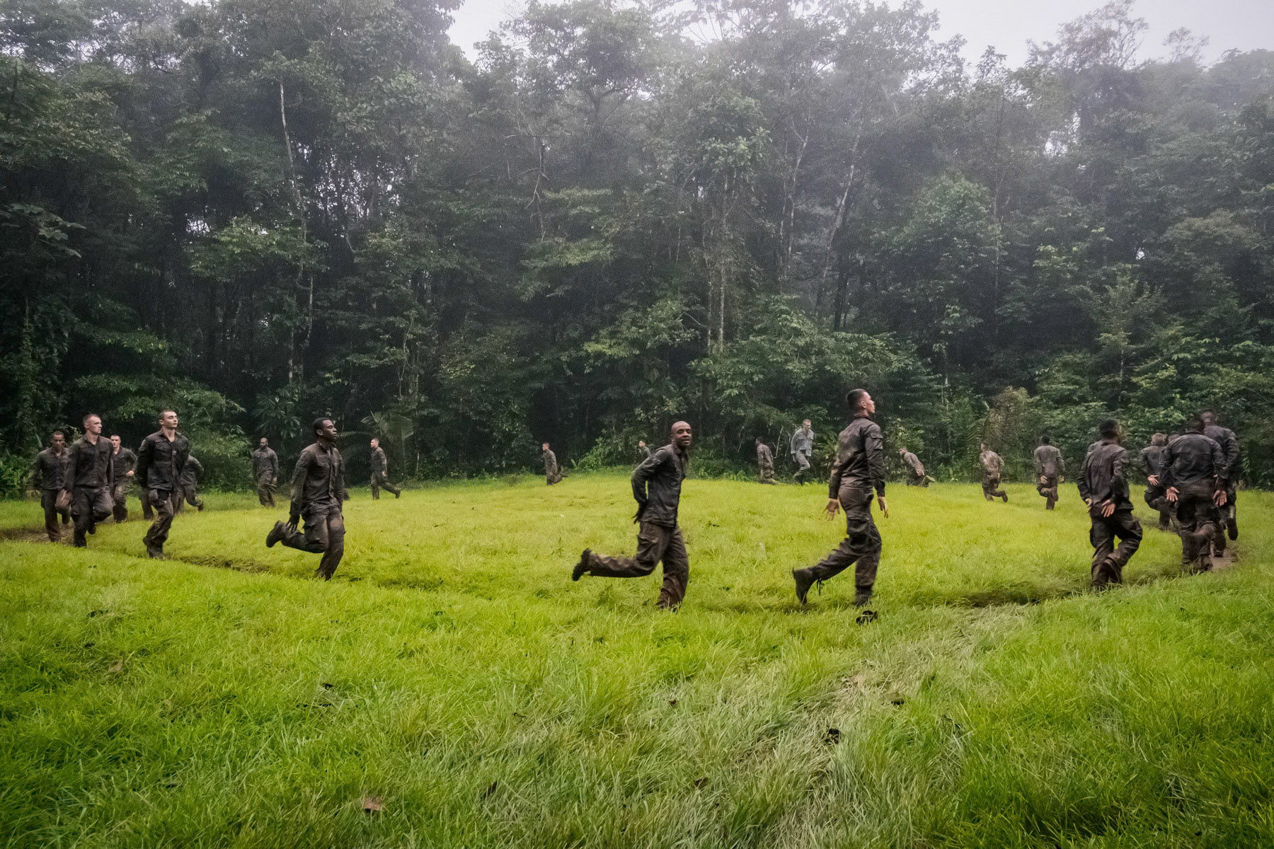 Training camp of the foreign legion in the Amazon rainforest. Regina, French Guyana, March 2022