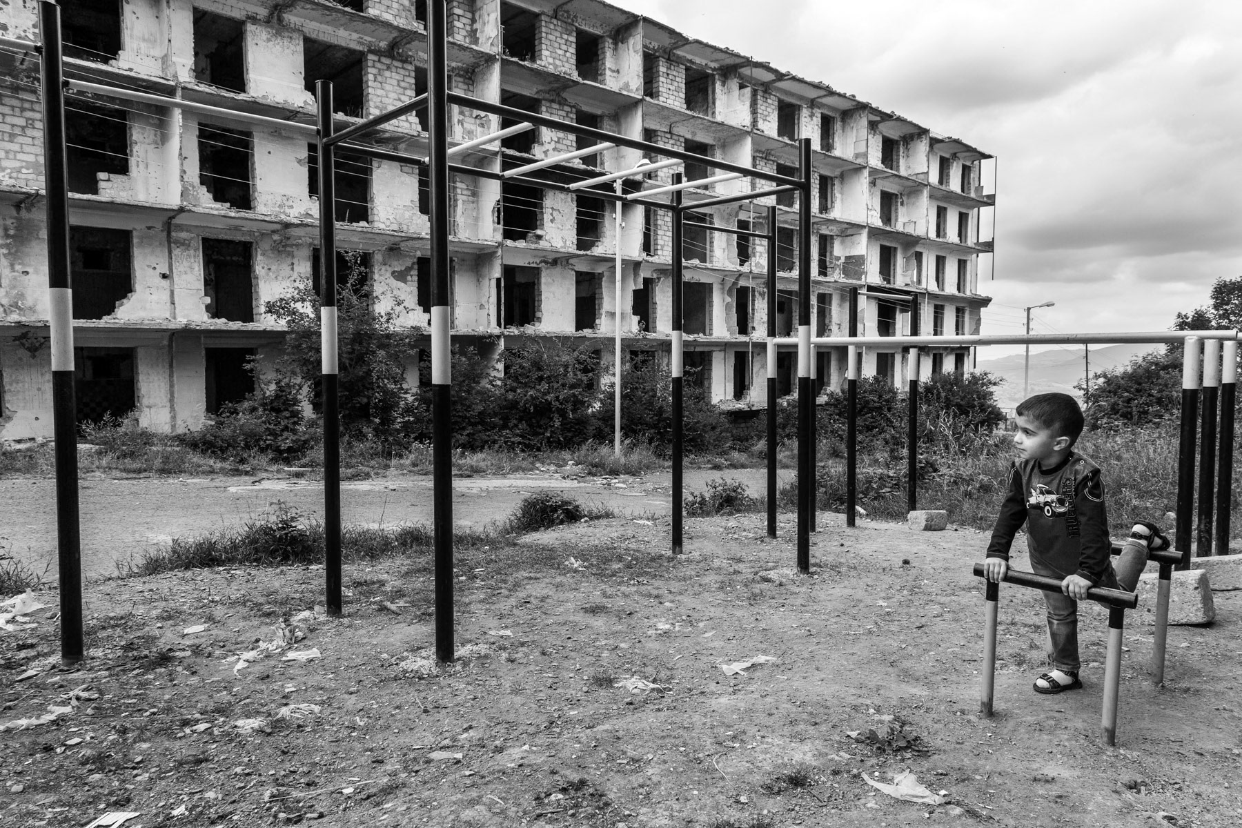 A not very user friendly playground in Shushi, Karabakh, July 2014