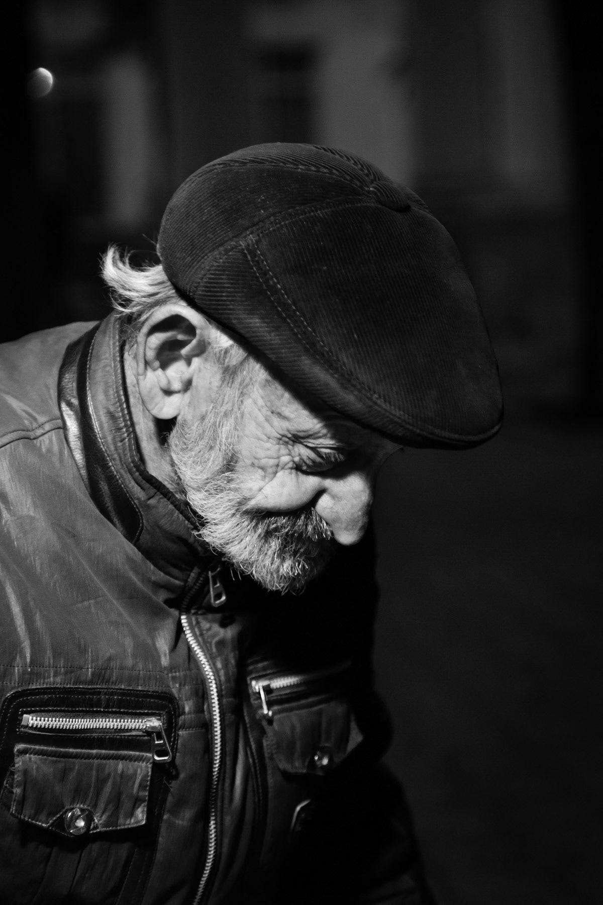 Playing chess at night, Sukhumi, Abkhazia, March 2014