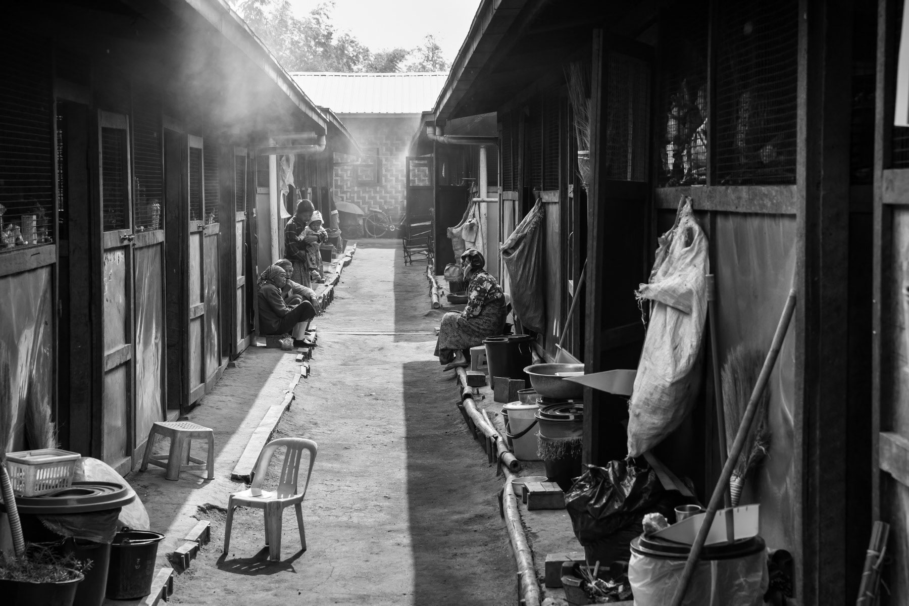 Kyi Nan IDP camp in Kachin State. More than 100,000 Kachin are still displaced within Kachin State since the armed conflict resumed in 2011 between the Myanmar military and the Kachin Independence Army (KIA). Momauk township in government controlled territory, Myanmar, January 2020