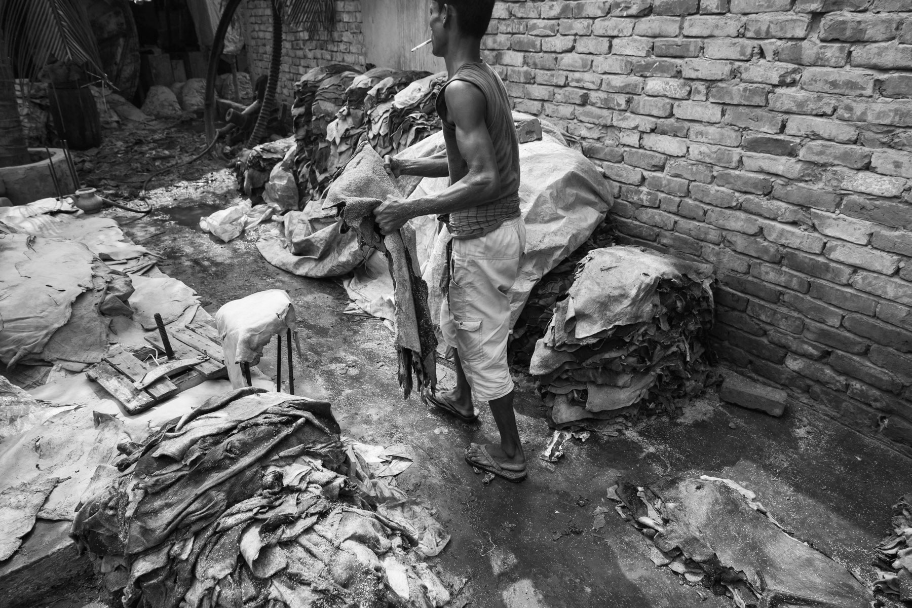 Tannery in Hazaribagh, Dhaka, Bangladesh, October 2014