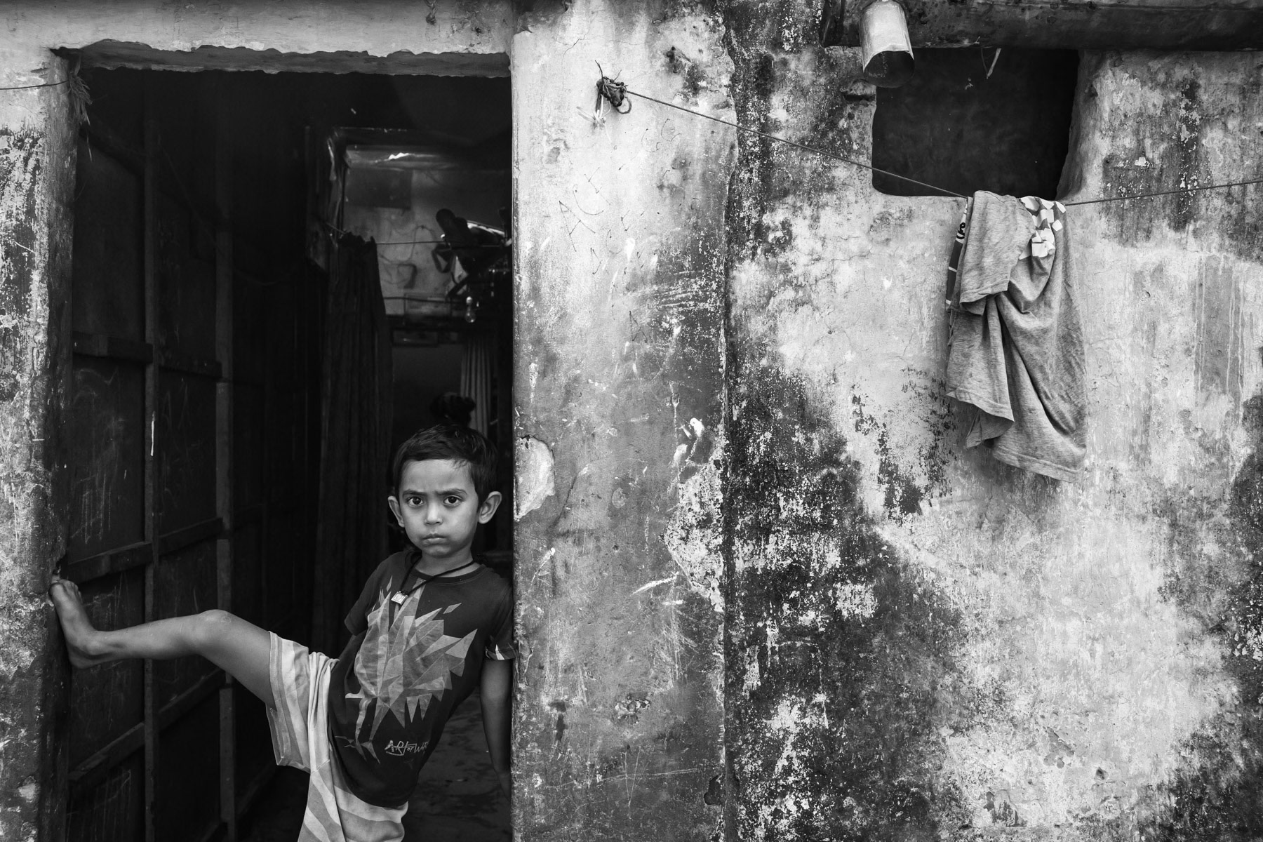 Bihari boy in Halishahar camp, Chittagong, Bangladesh, December 2015