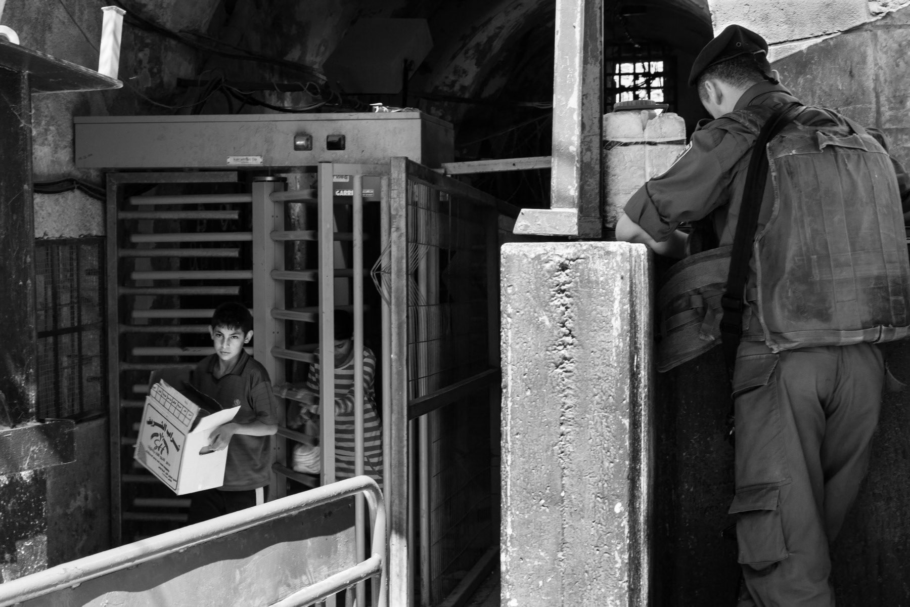 Check-point within the Old City of Hebron, Palestine, August 2013