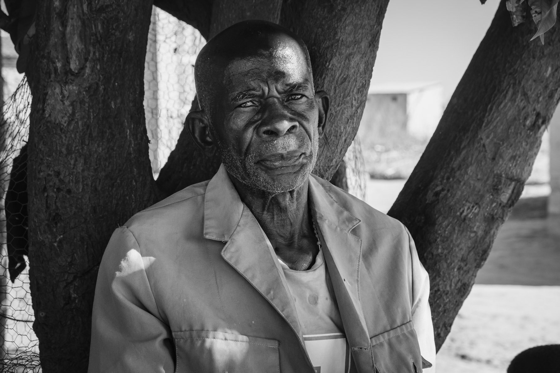 Kaps Severino, 79 years, started to work at the smelting plant of the Broken Hill mine in 1962. Stopped working at the mine in 1982. Makululu Township, Kabwe, Zambia, May 2021