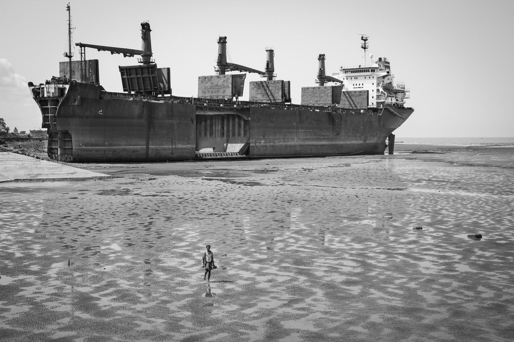Ship-breaking yard on the beaches of Bhatiary, Chittagong, Bangladesh, June 2015