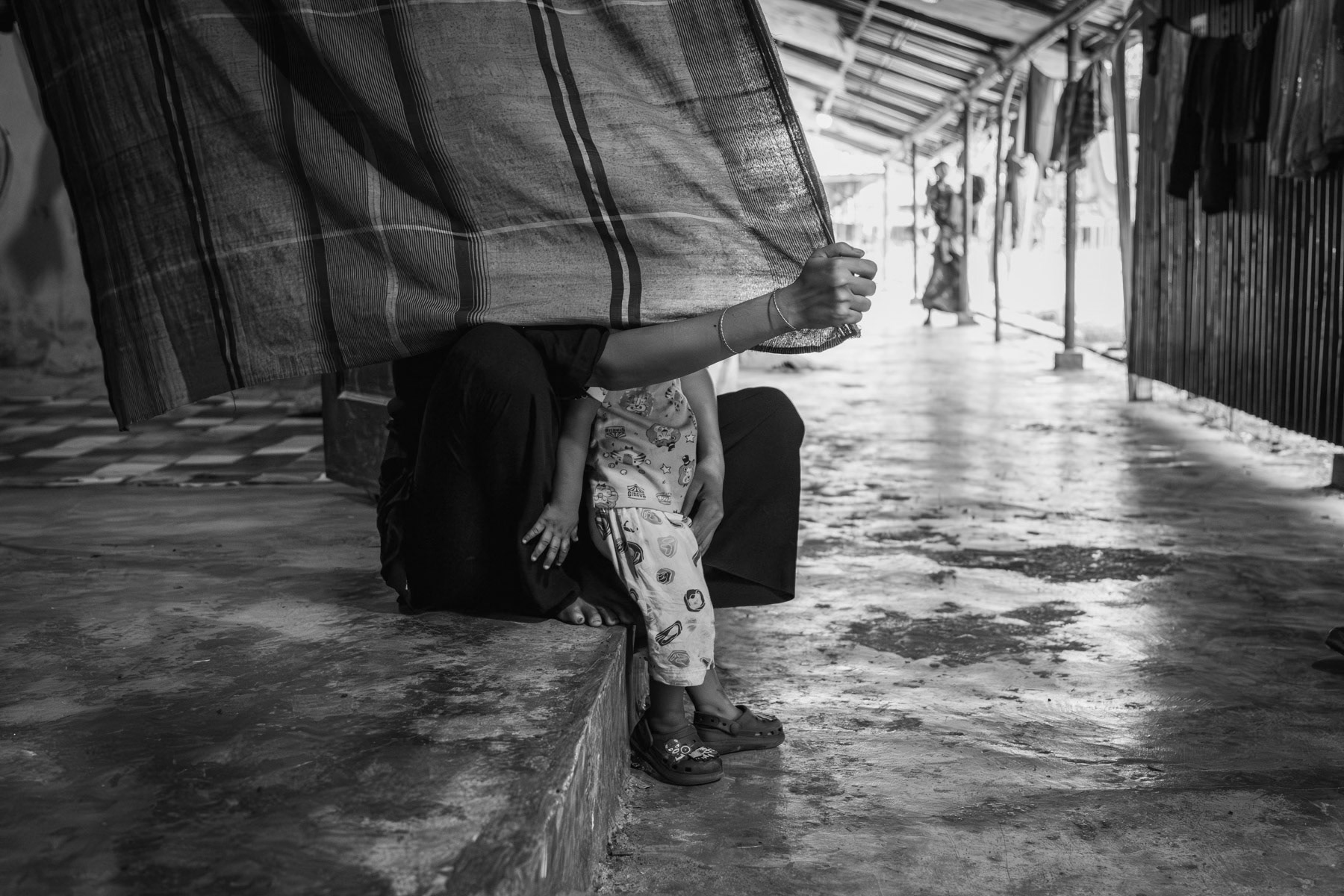 Shelter for Rohingya refugees in Aceh, Sumatra, Indonesia, October 2023