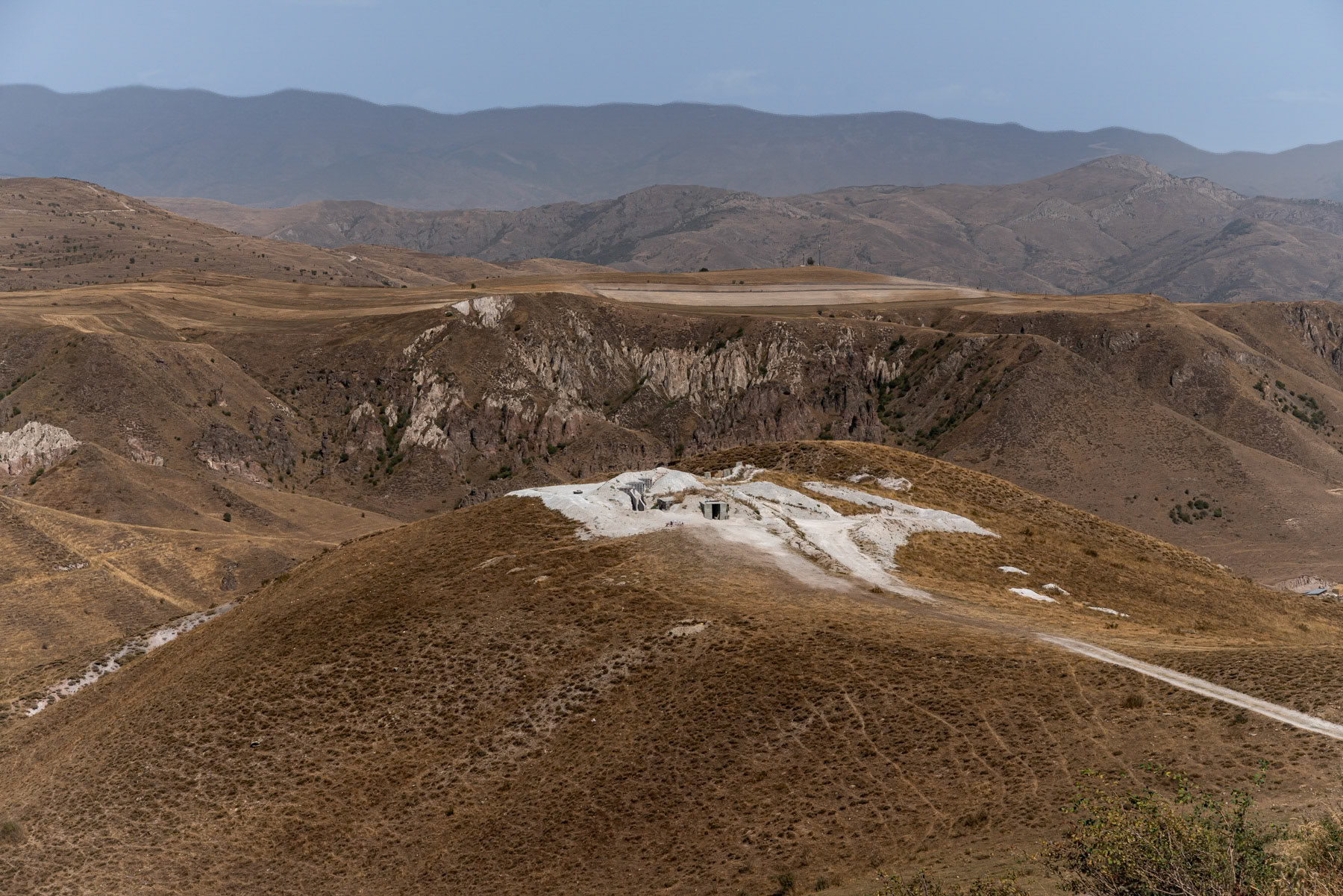 Construction of a military post and bunkers by the Armenian army along the new border with Azerbaijan. Syunik, September 2025