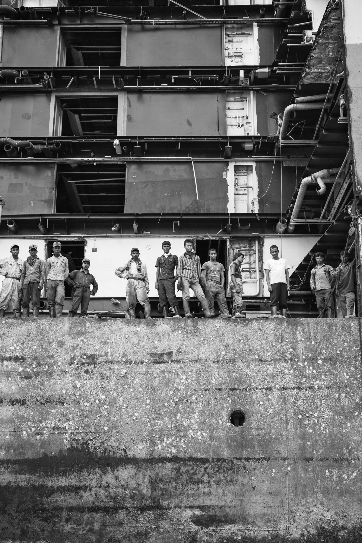 Ship-breaking yard workers, Chittagong, Bangladesh, June 2015