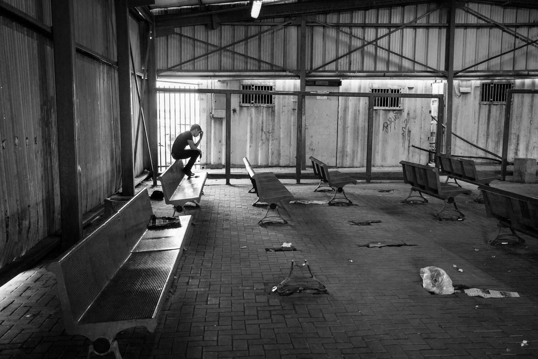 Qalandia check-point between Ramallah and East Jerusalem, Palestine, July 2013