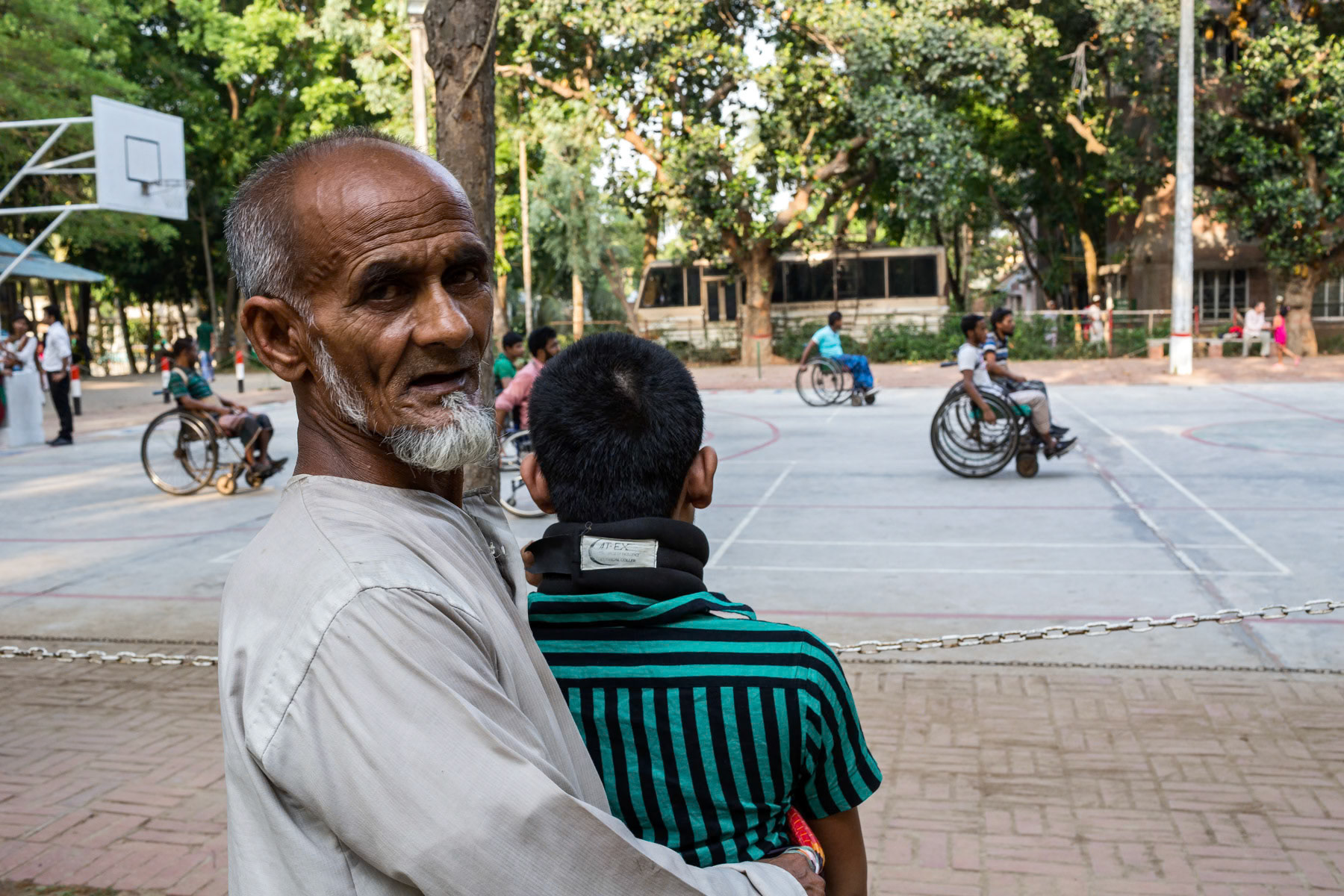 Outdoor activity, CRP Savar, Bangladesh, April 2014