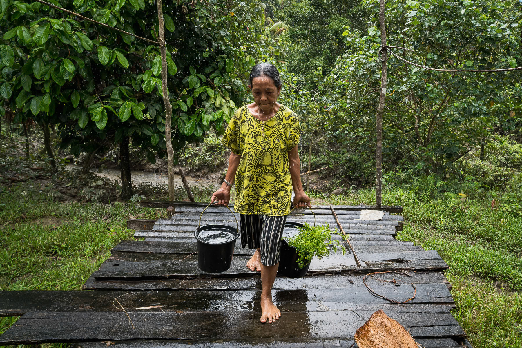 A woman from the Mentawai indigenous community. Siberut rainforest, Mentawai islands, Indonesia, December 2024