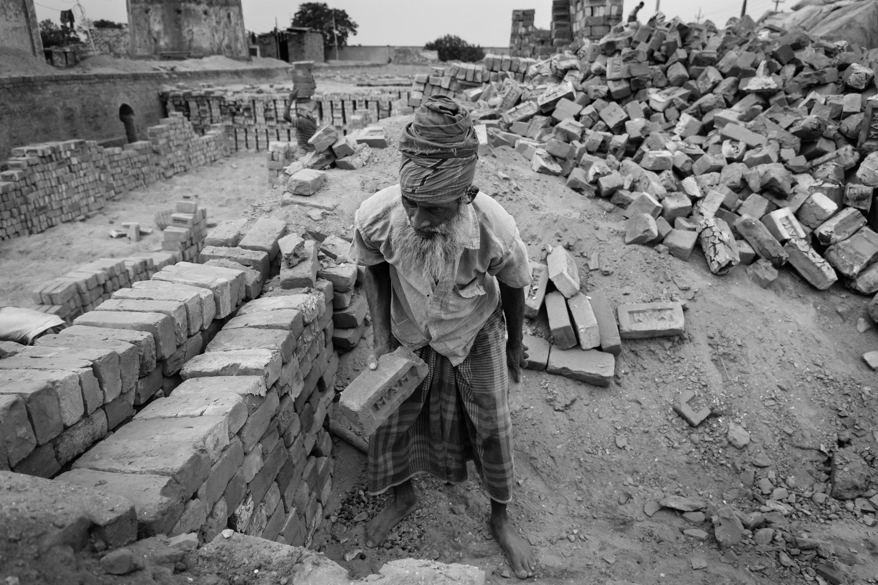 Entire families across all generations are working on the brick fields, Barera village near Mymensingh, Bangladesh, May 2015