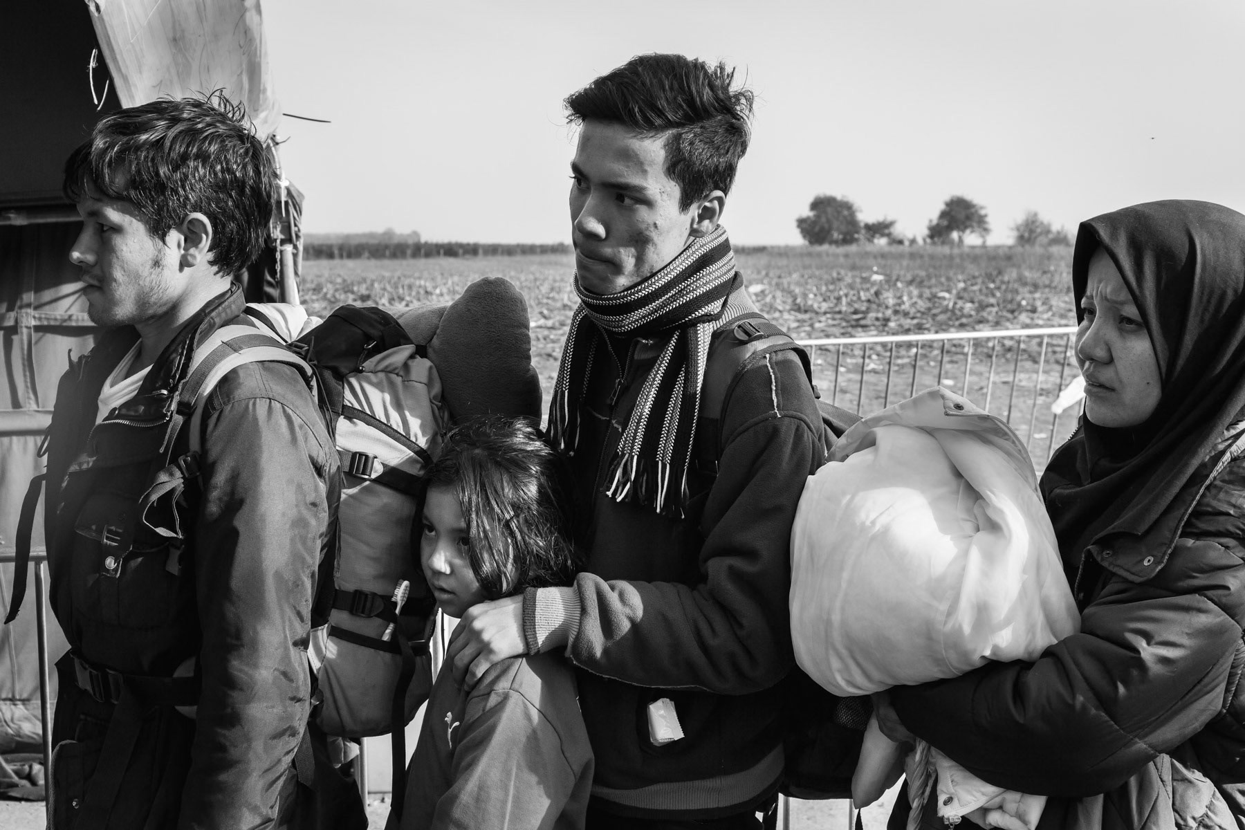 Berkasovo, main crossing from Serbia to Croatia for refugees along the western Balkan route, Serbia, October 2015