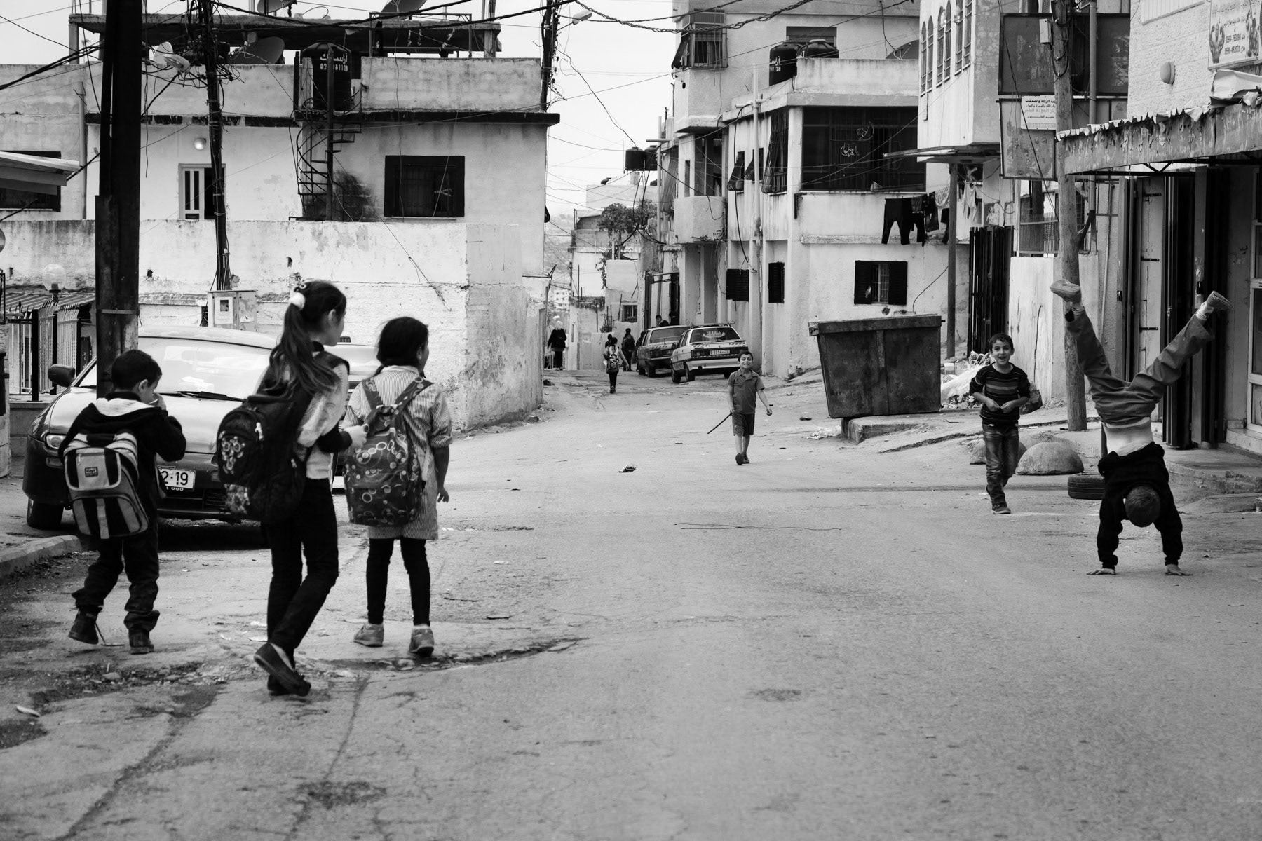 Jalazone refugee camp near Ramallah. Nearly 60% of the camp population is under twenty-one, Palestine, November 2013