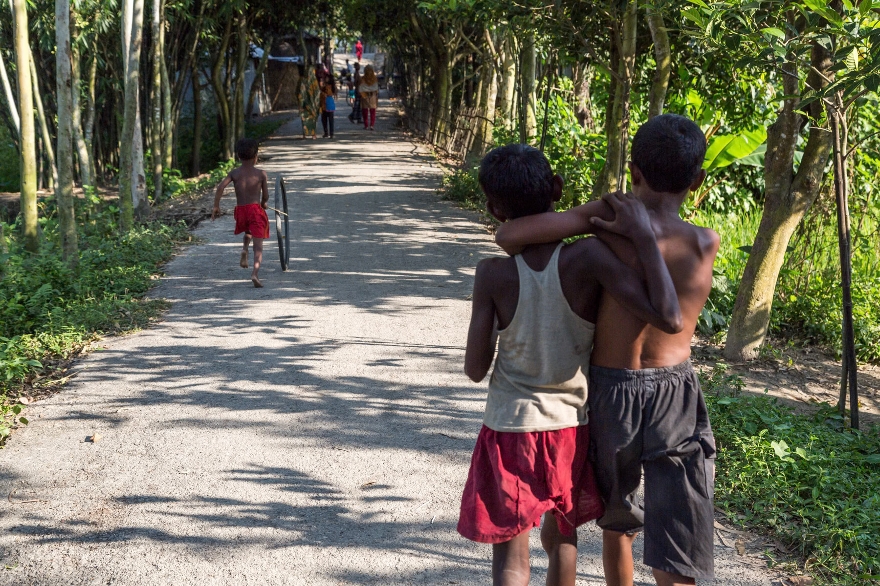 Children from the Jamuna river chars, Sariakandi in Bangladesh, October 2014