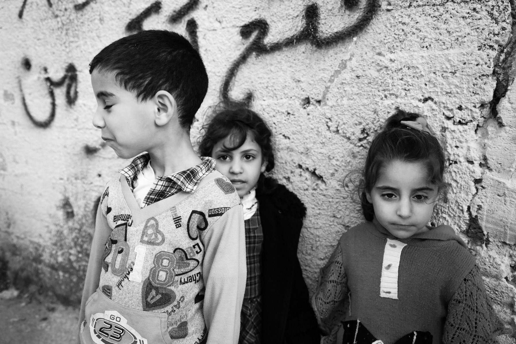 Children of Dheisheh refugee camp, Palestine, November 2013