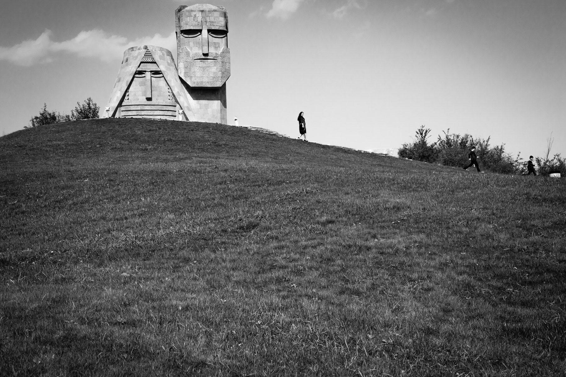 Papik Tatik monument in Stepanakert, Nagorno-Karabakh, October 2013