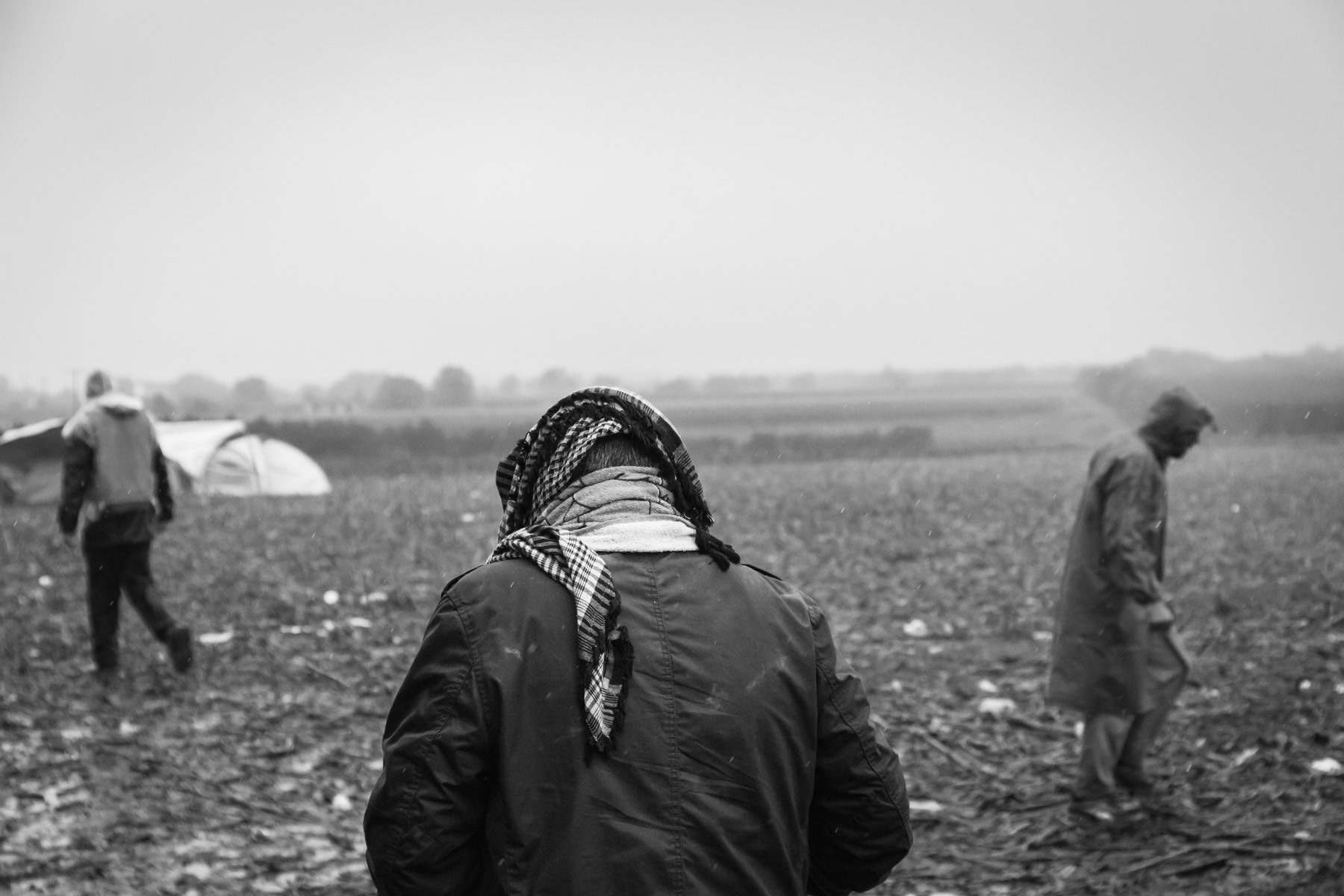 Berkasovo, main crossing from Serbia to Croatia for refugees along the western Balkan route, Serbia, October 2015