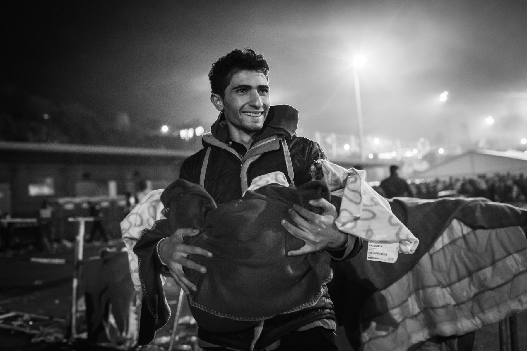 Spielfeld, main crossing point between Slovenia and Austria after Hungary sealed its border for refugees, Austria, October 2015