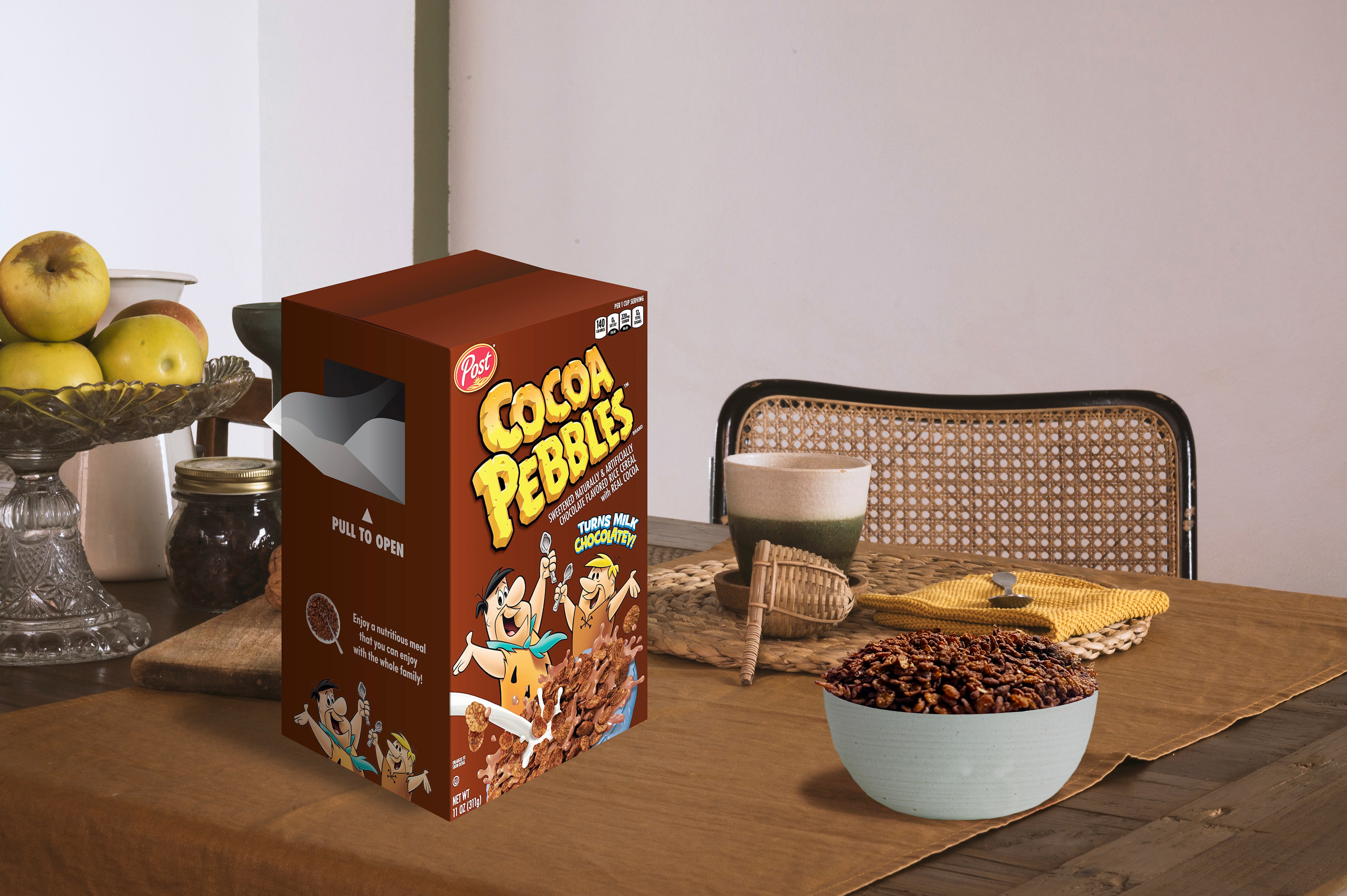 Cocoa Pebbles 3D Design Mockup