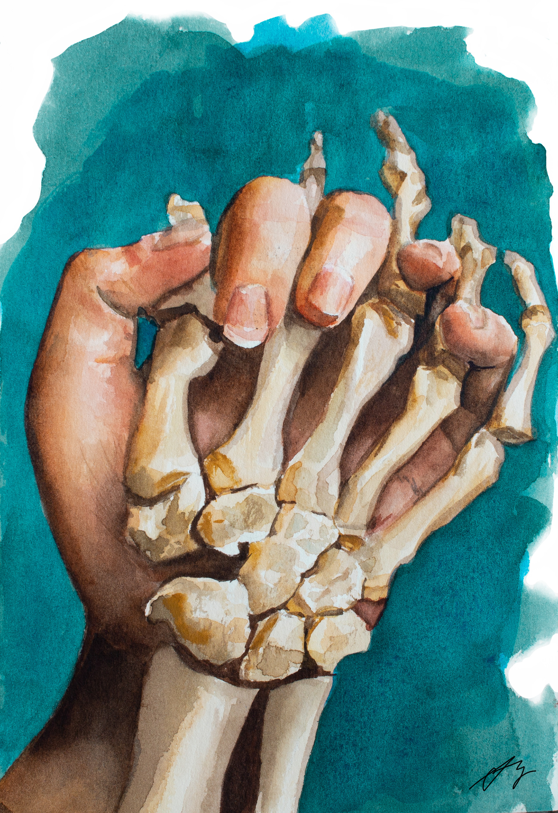 'Death's Companion' Watercolor