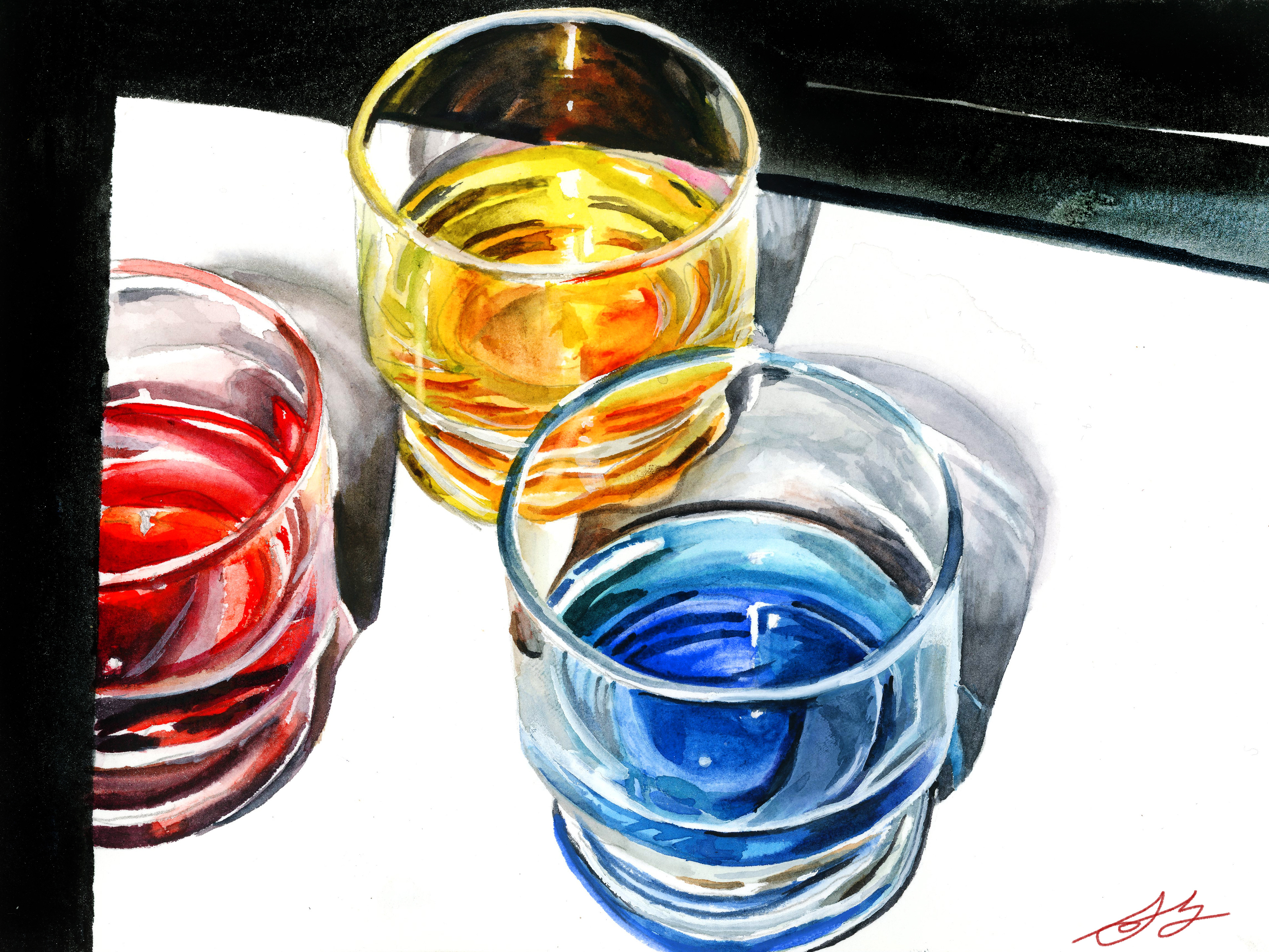 'Dyeing Eggs' Watercolor