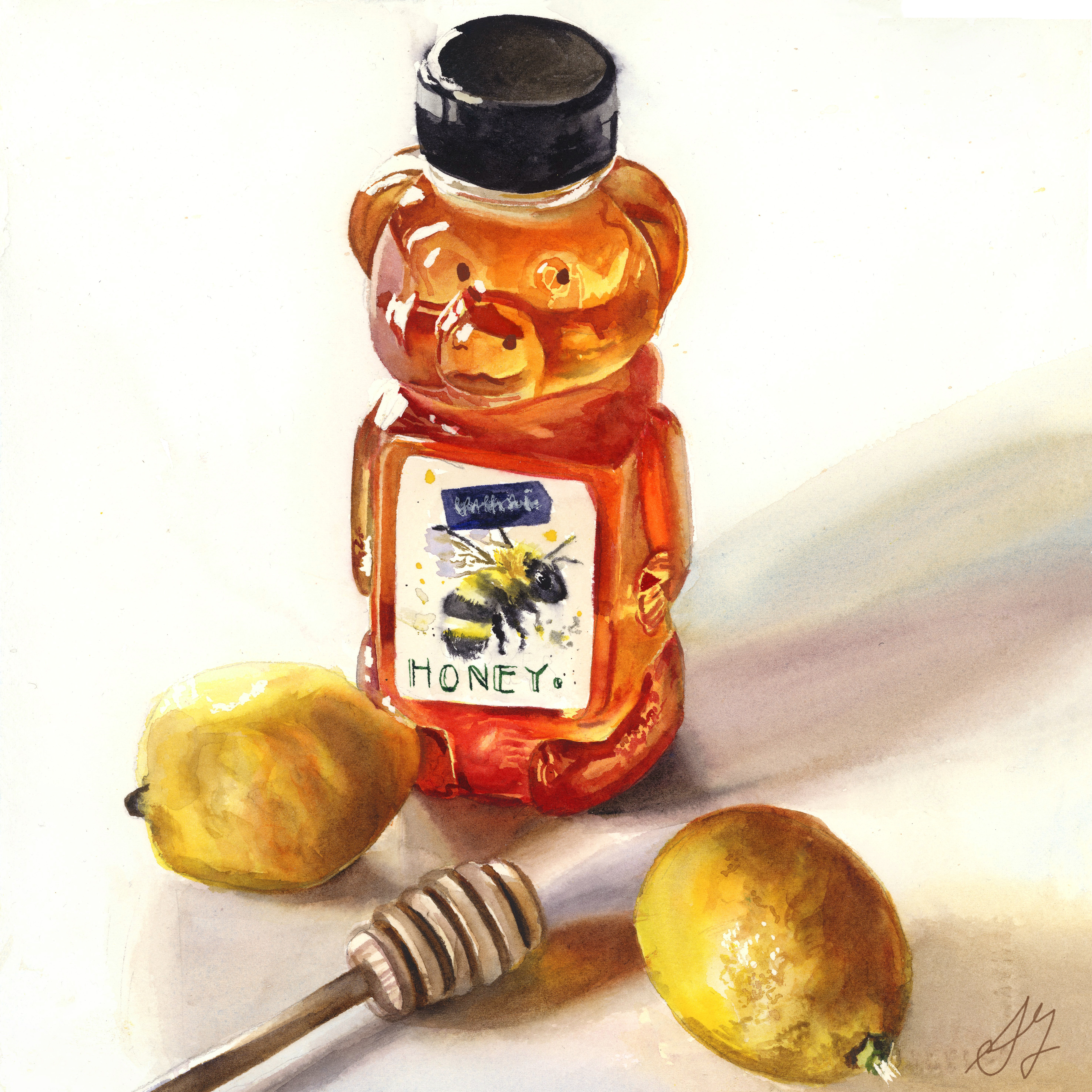 'Honey Bear' Watercolor