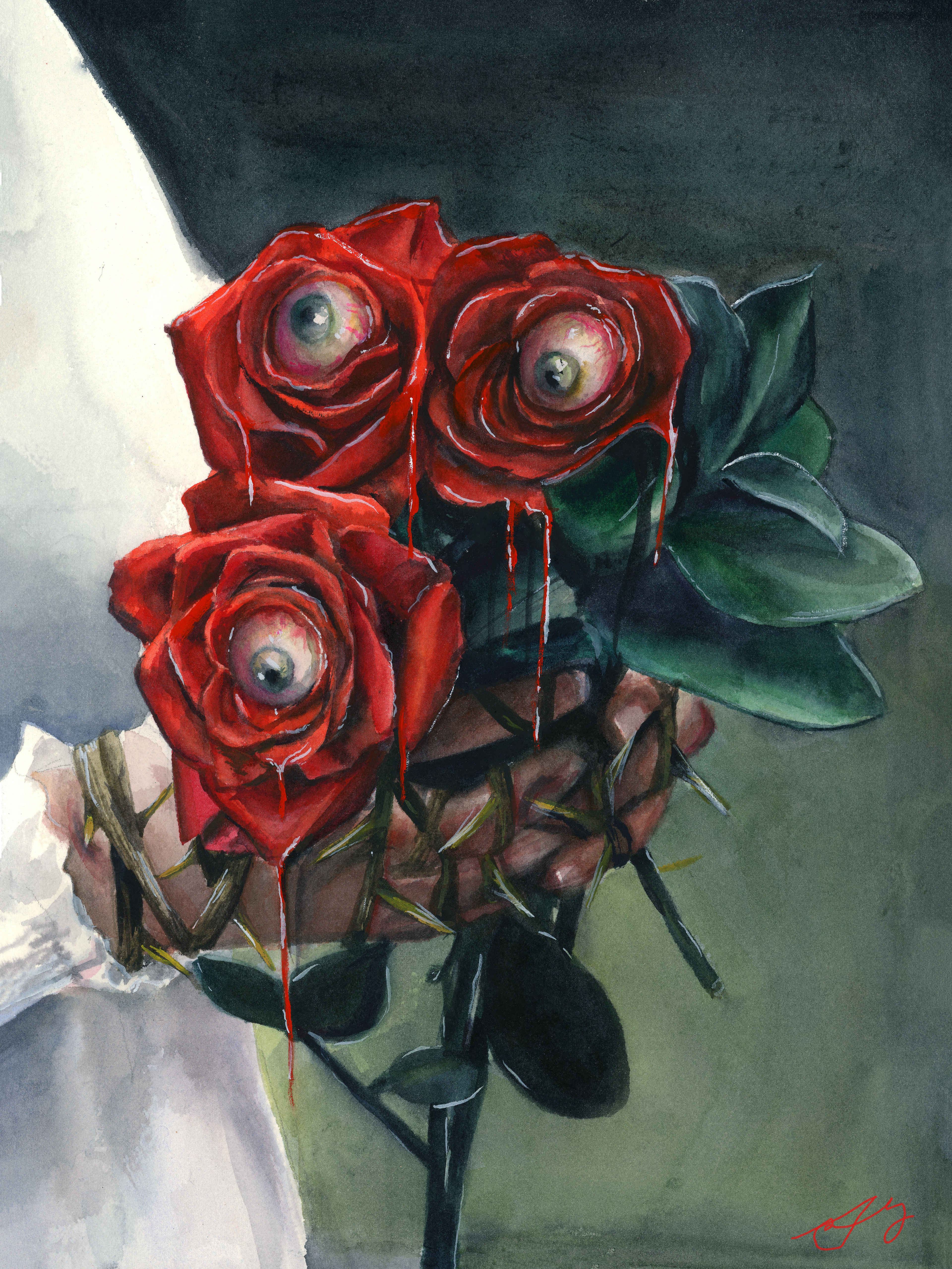 'Bound By Thorns' Watercolor