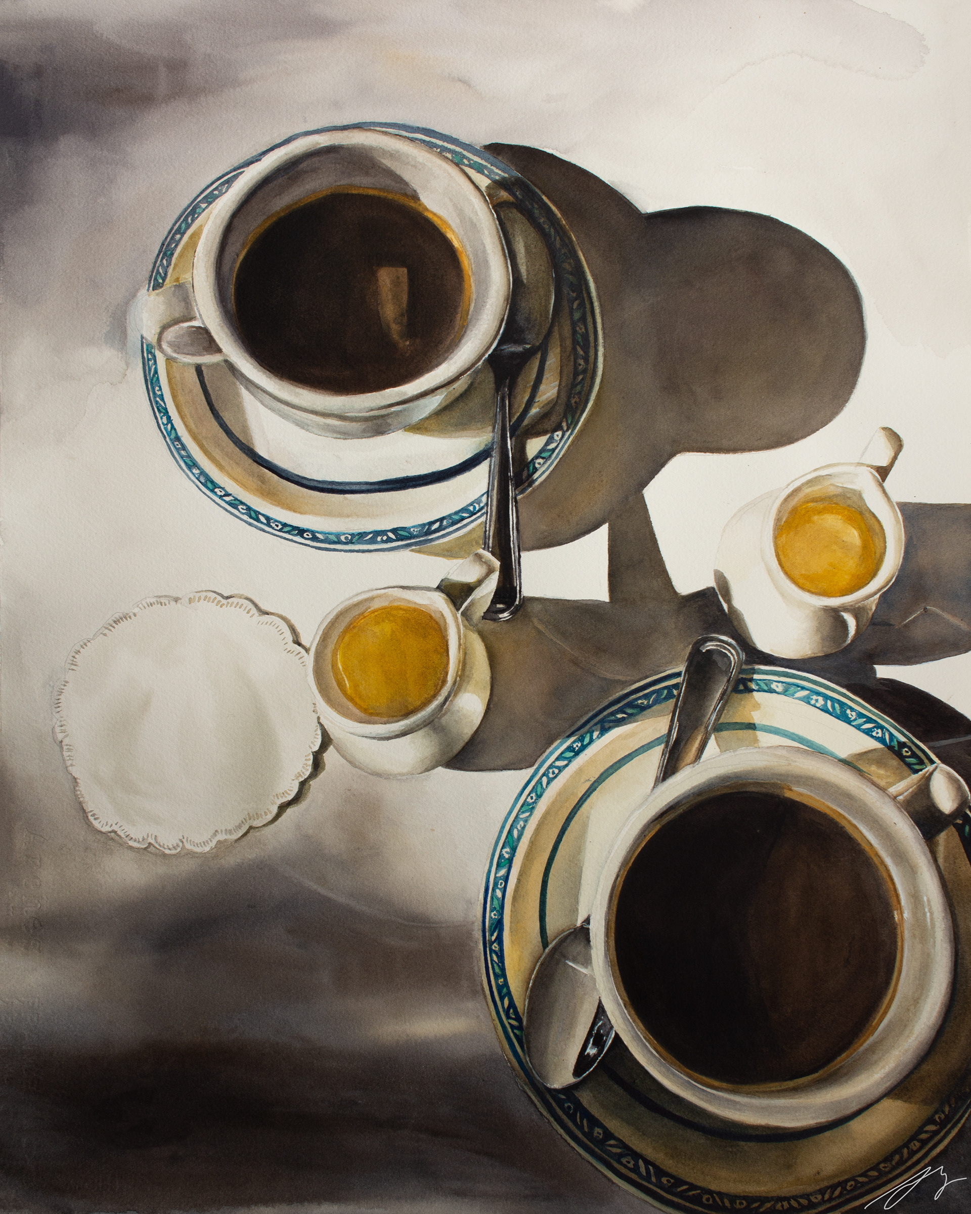 'Sunday Afternoon' Watercolor