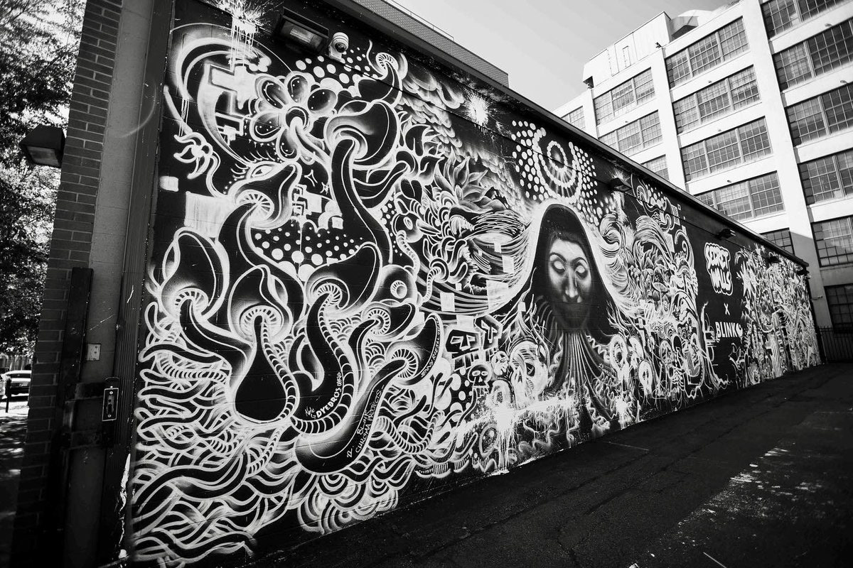 Collaborative Mural for SECRET WALLS and BLINK2022
