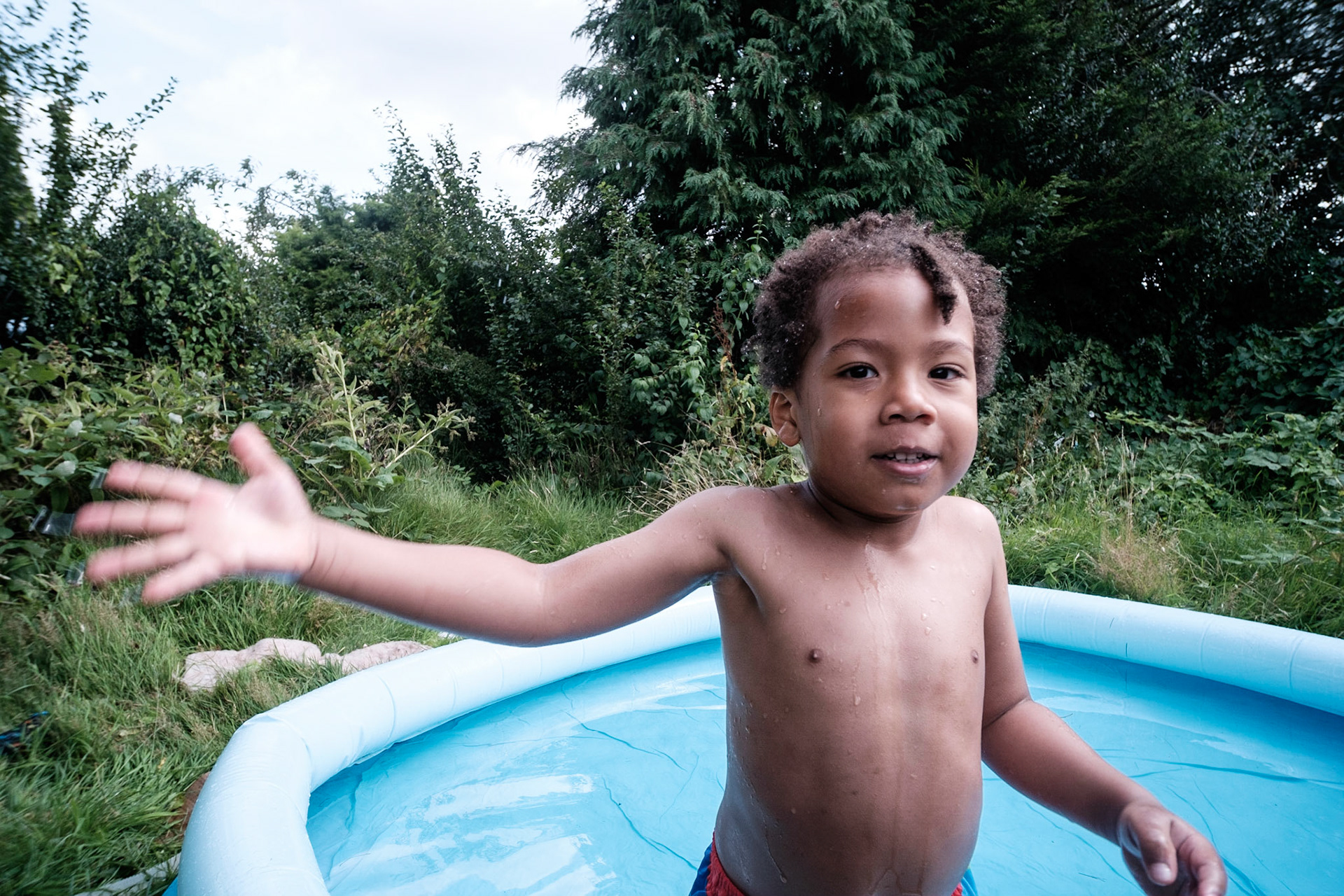 In the paddling pool