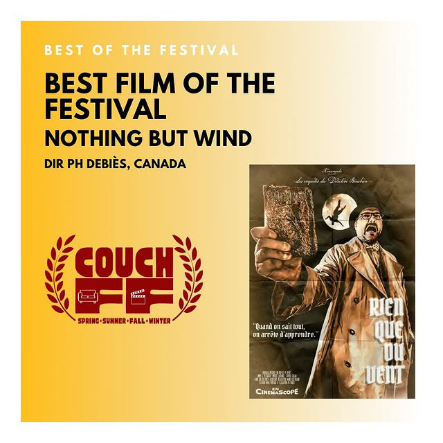 PH Debies’ Rien que du vent Best film of the Couch Film Festival