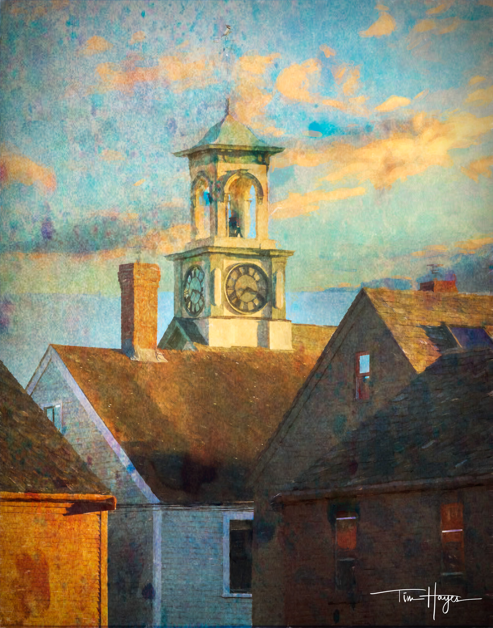 South Meeting House Over  Rooftops