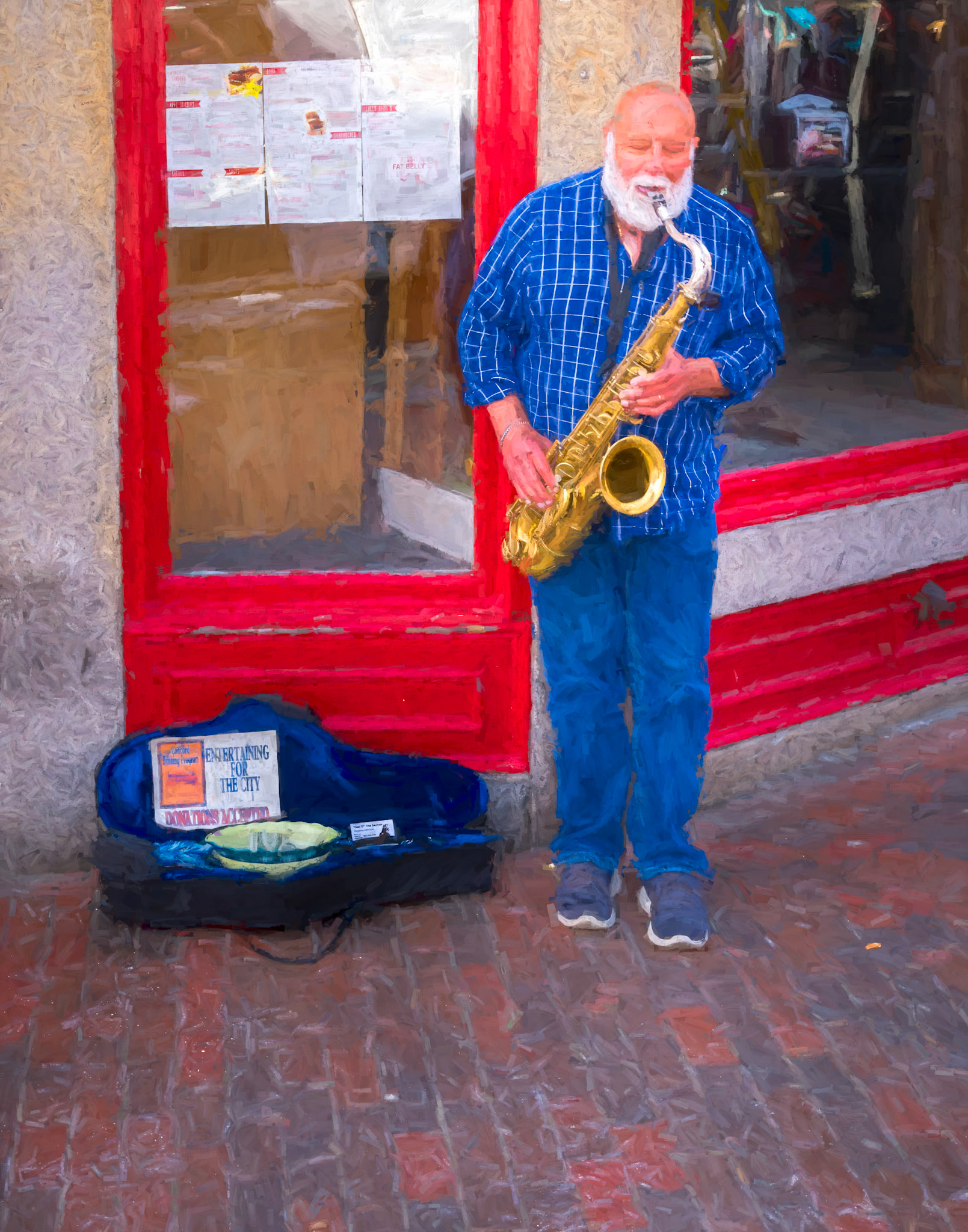 Busker on Market Street