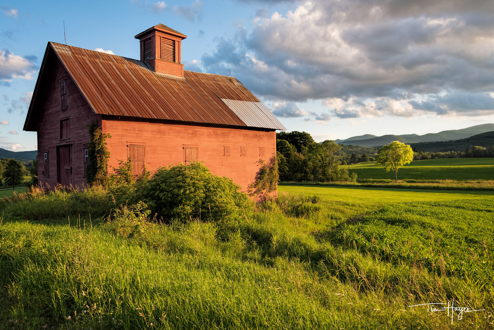 Barn and Light - Stowe VT