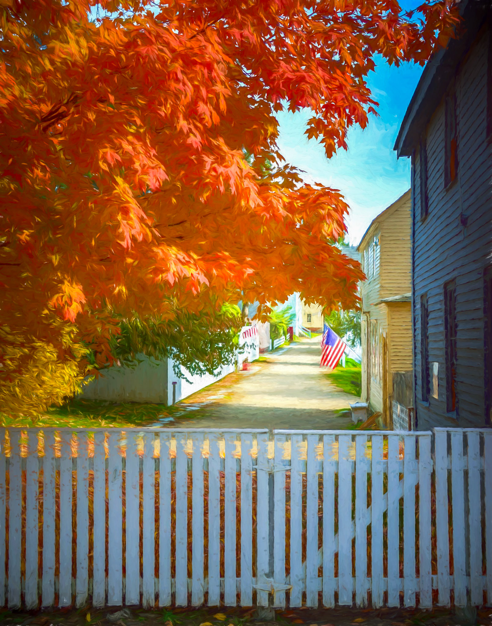 Autumn on Jefferson Street - Strawbery Banke