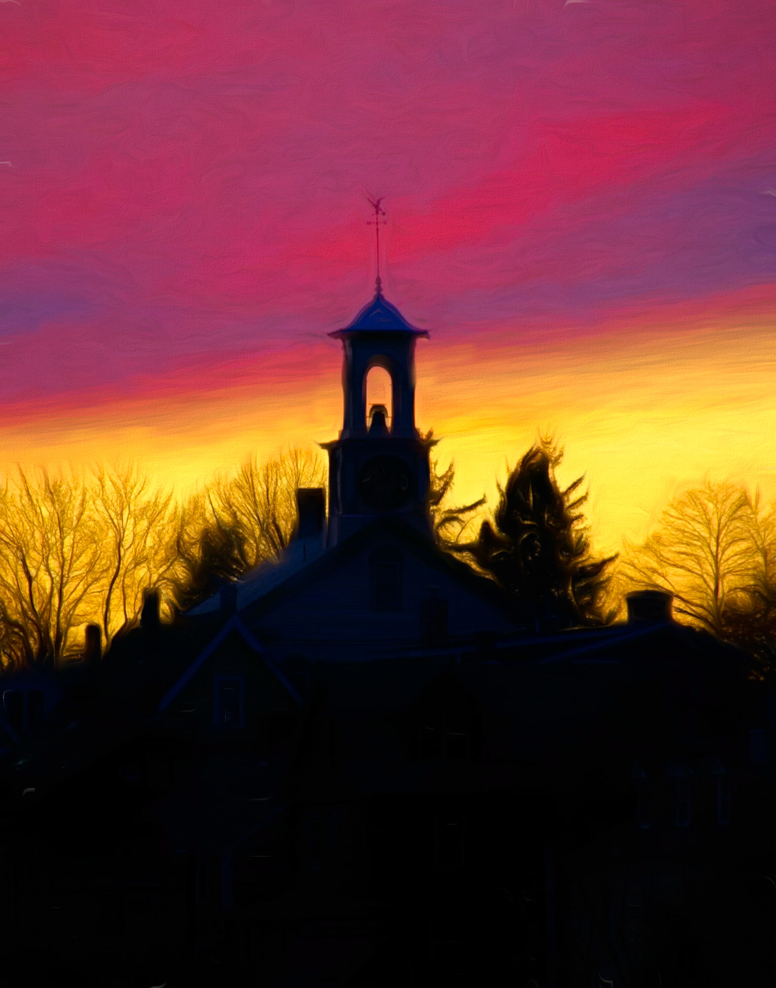  South Meeting House Silhouette