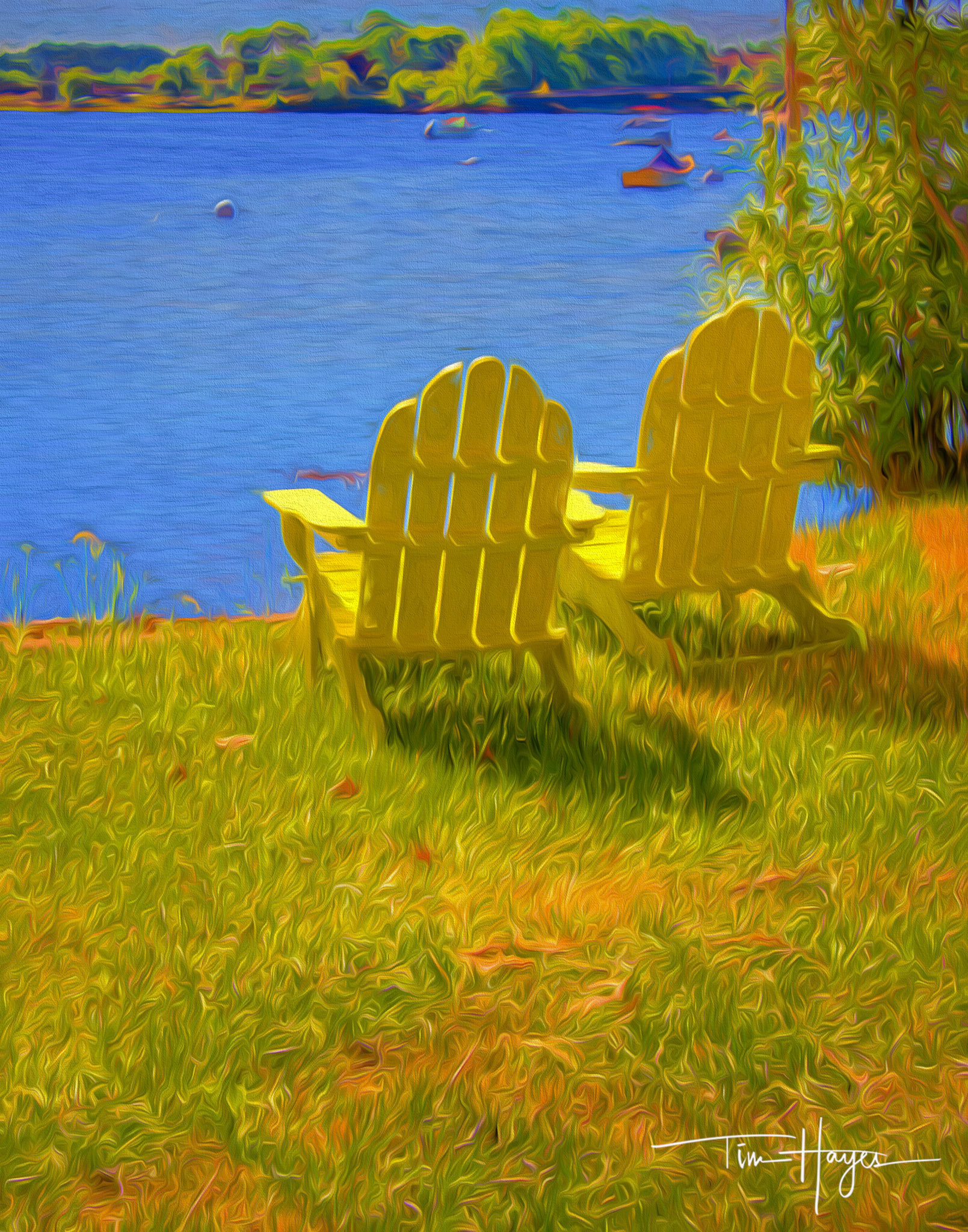 Tellow Chairs - Veiw towards New Castle