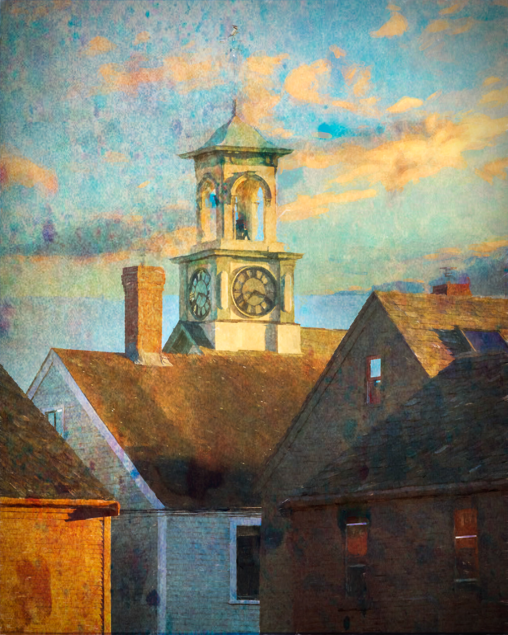 South Meeting House Over Rooftops